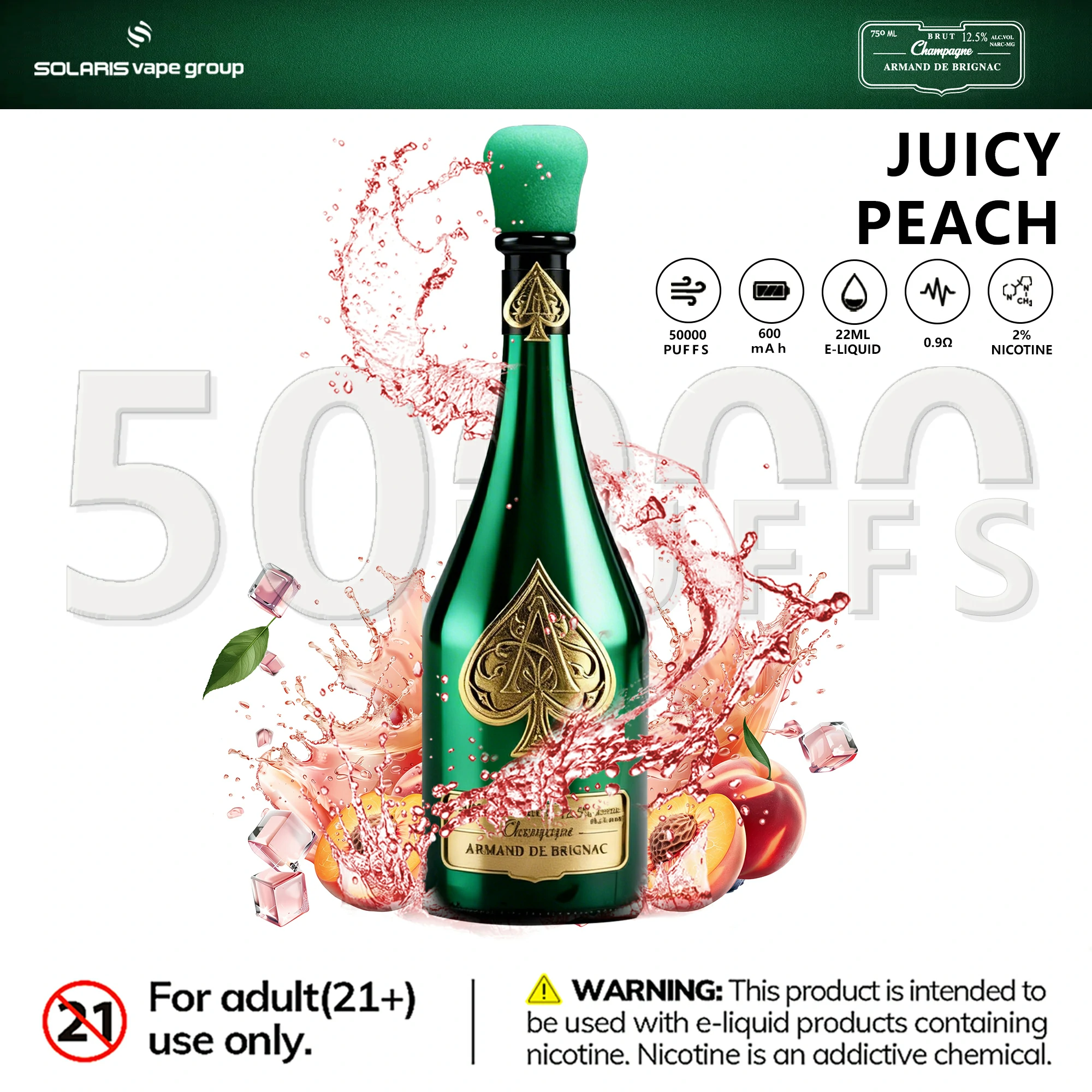 AZUL Solaris 50000 50K Boccate design champagne Svapo monouso - image 8