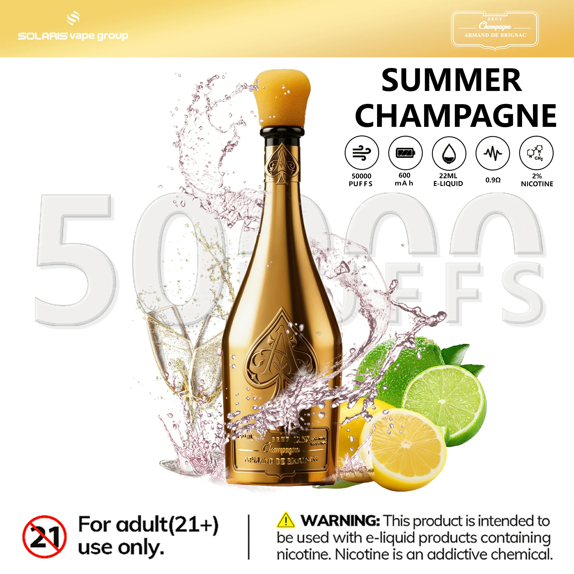 AZUL Solaris 50000 50K Boccate design champagne Svapo monouso - image 11