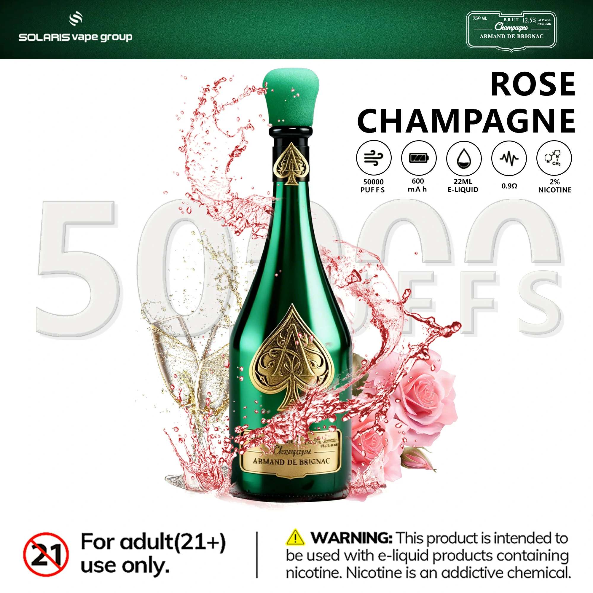 AZUL Solaris 50000 50K Boccate design champagne Svapo monouso - image 14