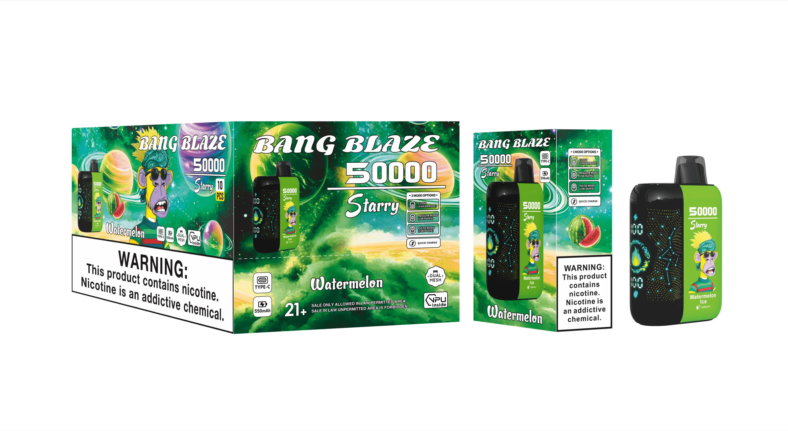 Bang Blaze Starry 50000 50K Boccate Flusso Doppio Svapo Monouso