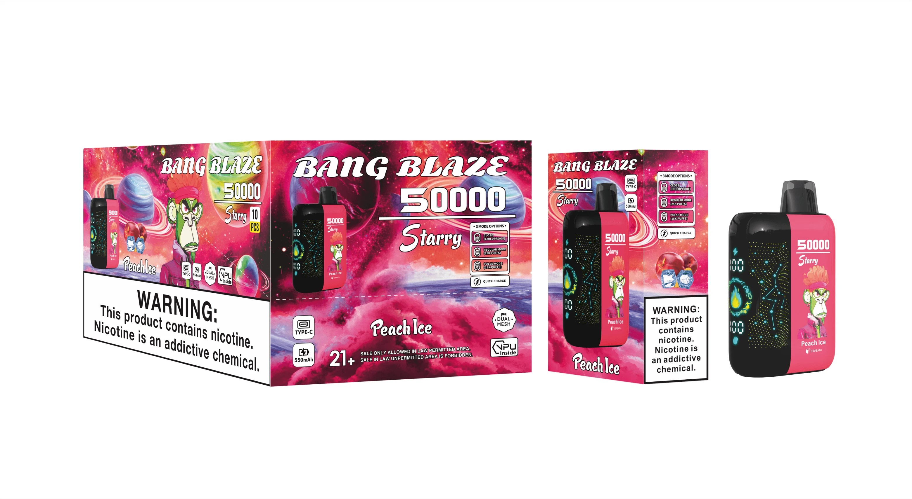 Bang Blaze Starry 50000 50K Boccate Flusso Doppio Svapo Monouso - image 8