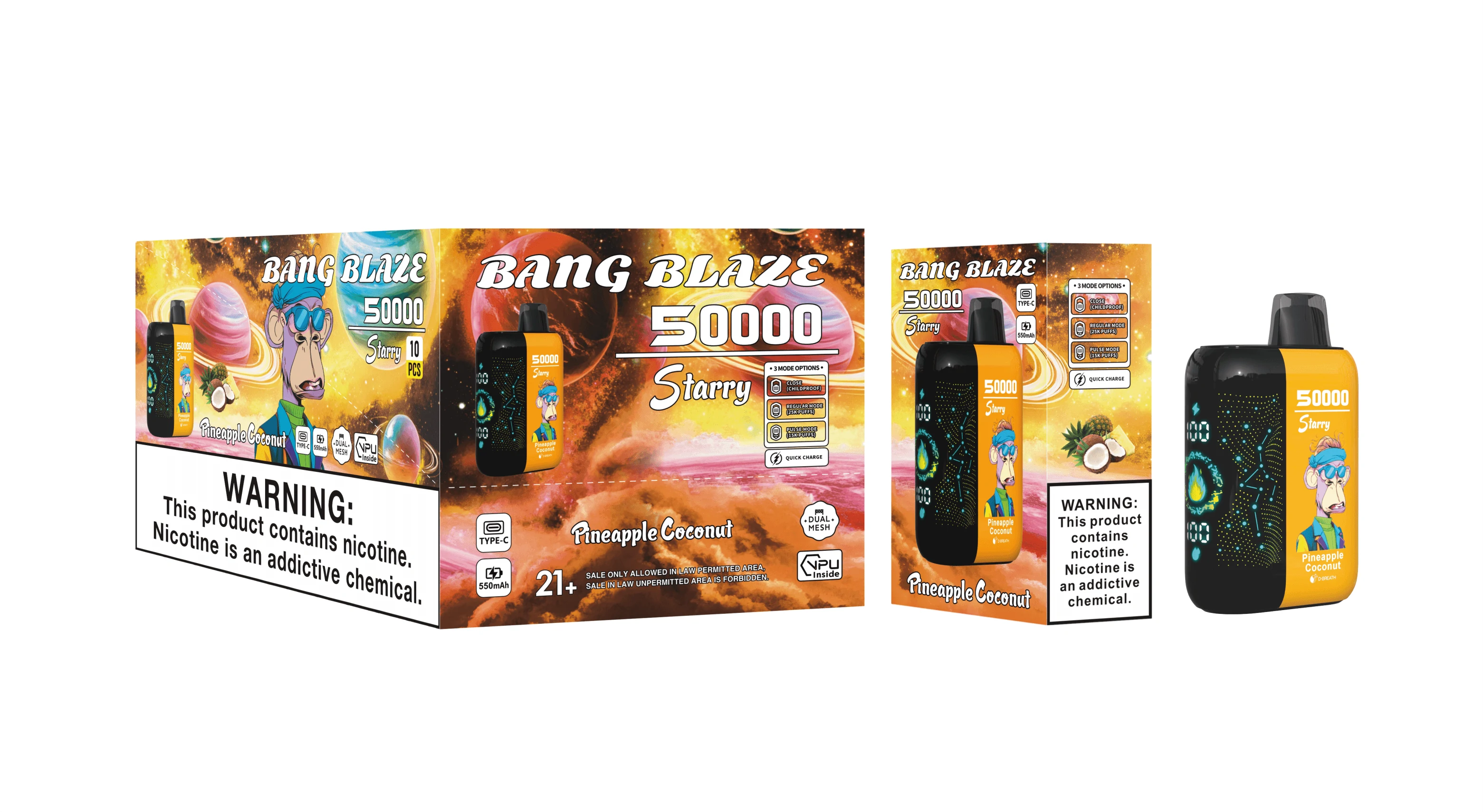 Bang Blaze Starry 50000 50K Boccate Flusso Doppio Svapo Monouso - image 12