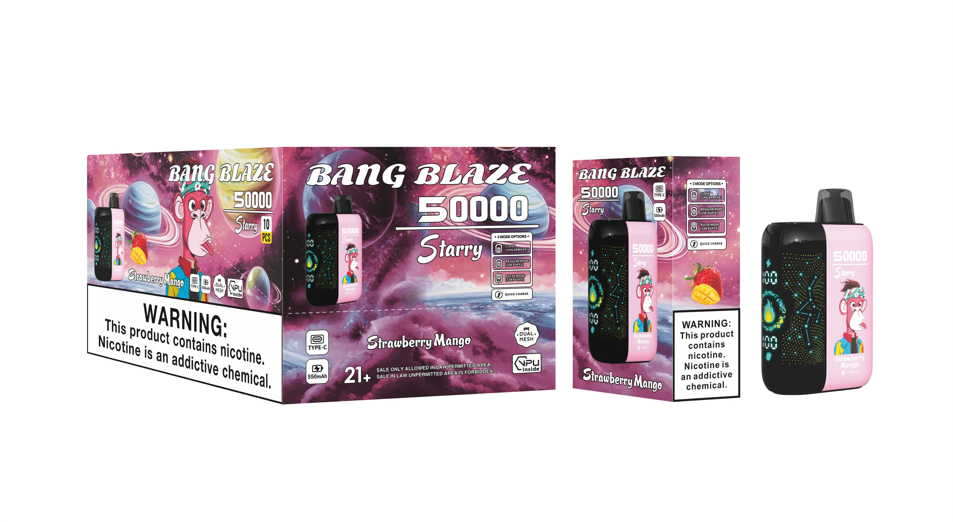 Bang Blaze Starry 50000 50K Boccate Flusso Doppio Svapo Monouso - image 7