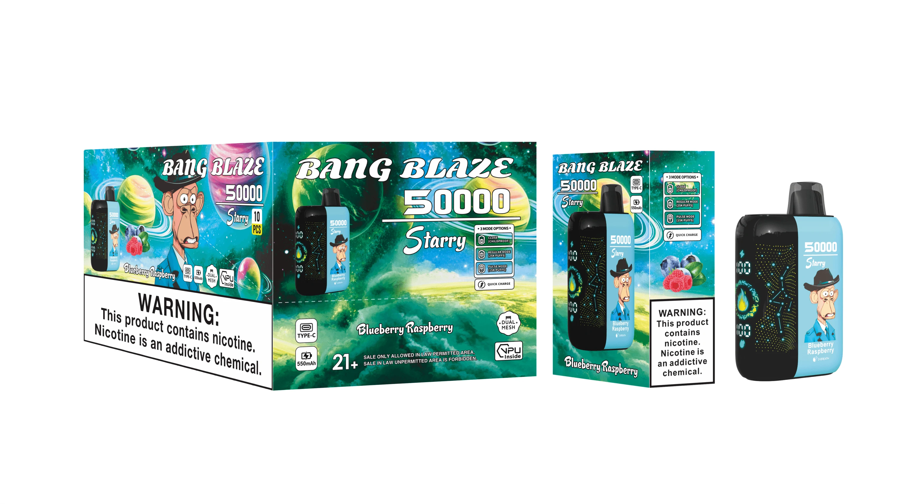 Bang Blaze Starry 50000 50K Boccate Flusso Doppio Svapo Monouso - image 5