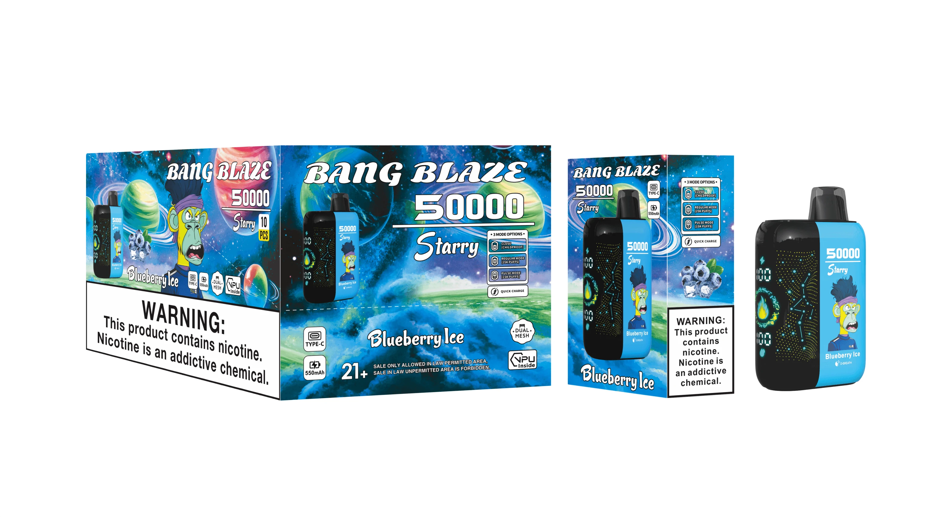 Bang Blaze Starry 50000 50K Boccate Flusso Doppio Svapo Monouso - image 6