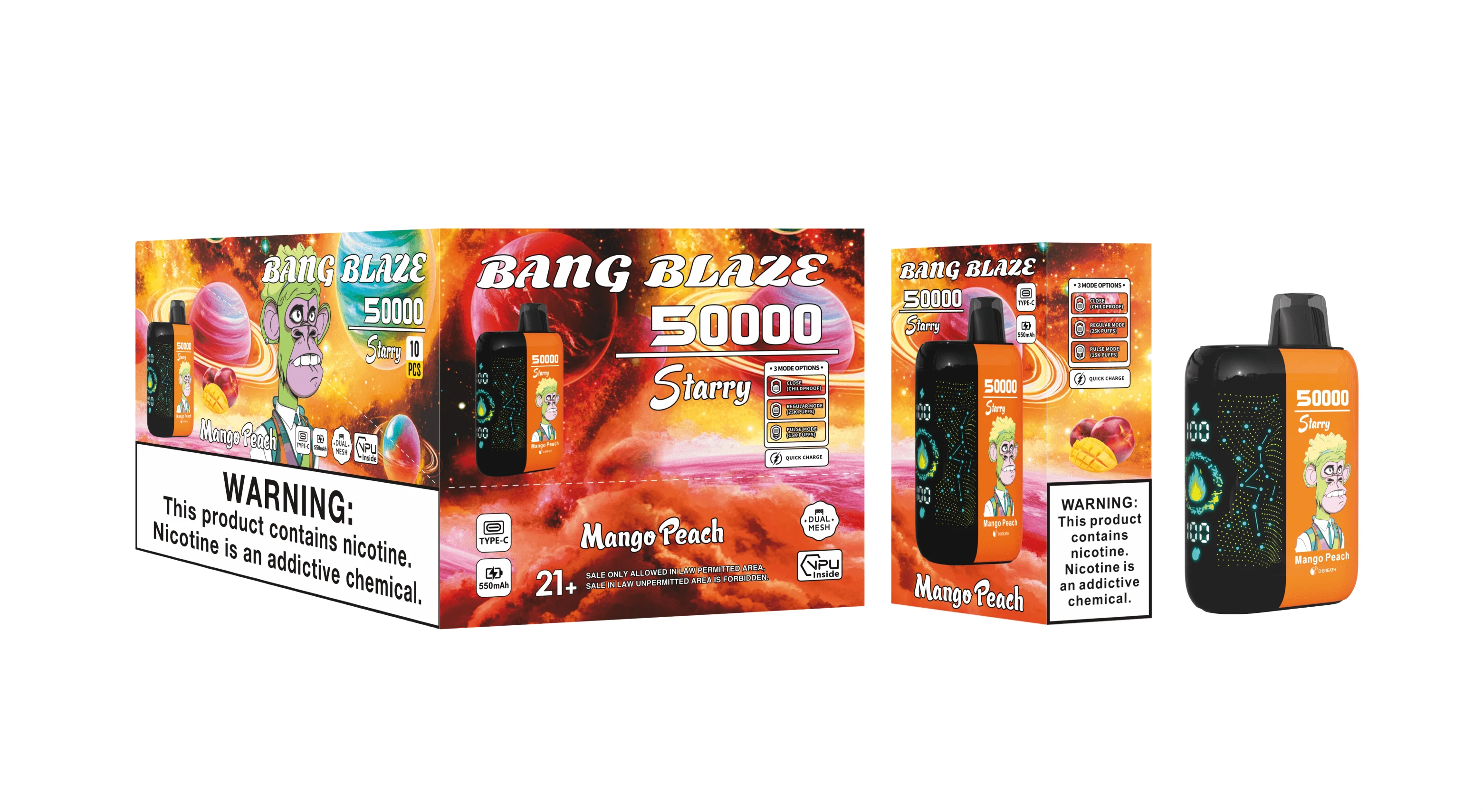 Bang Blaze Starry 50000 50K Boccate Flusso Doppio Svapo Monouso - image 11