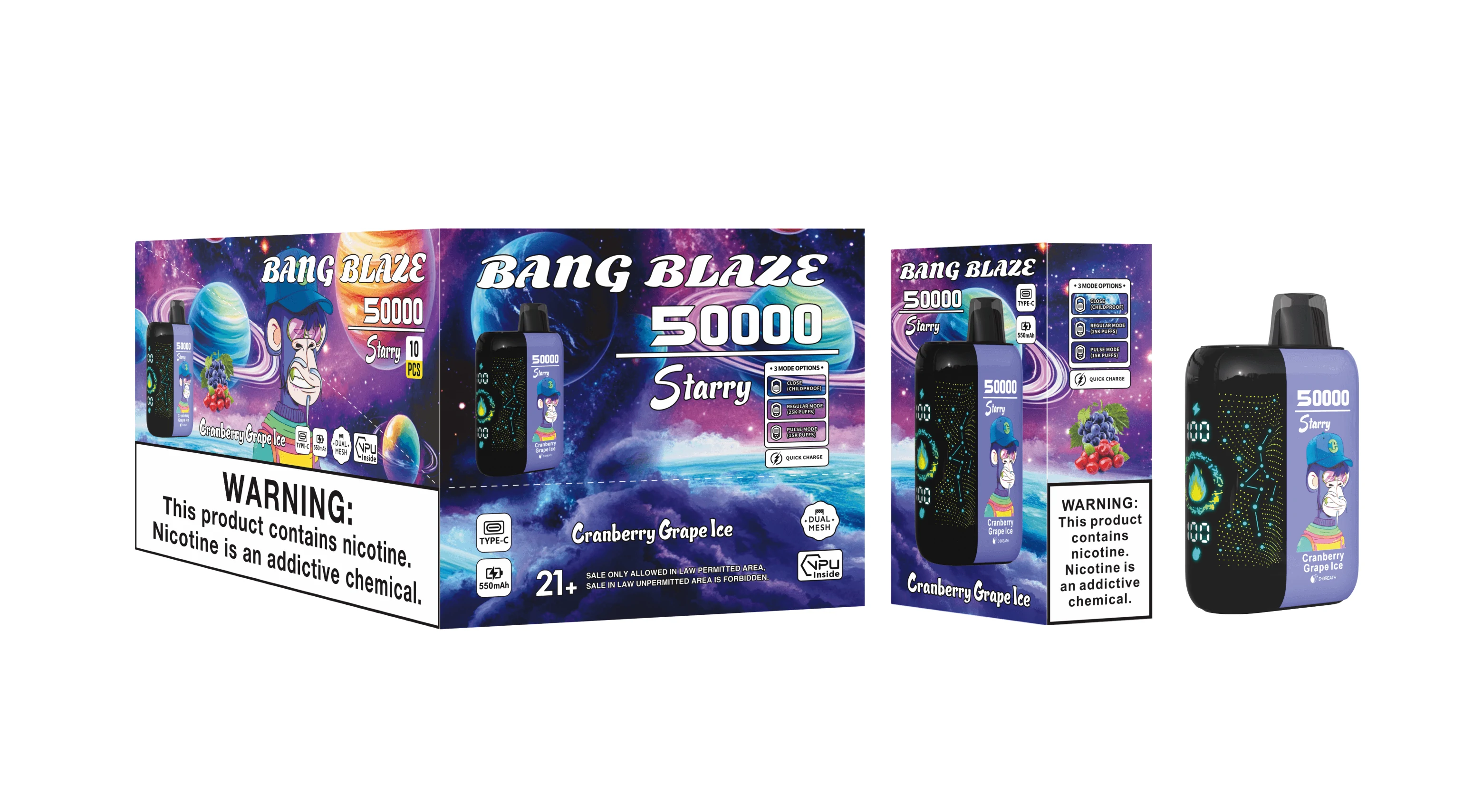 Bang Blaze Starry 50000 50K Boccate Flusso Doppio Svapo Monouso - image 3