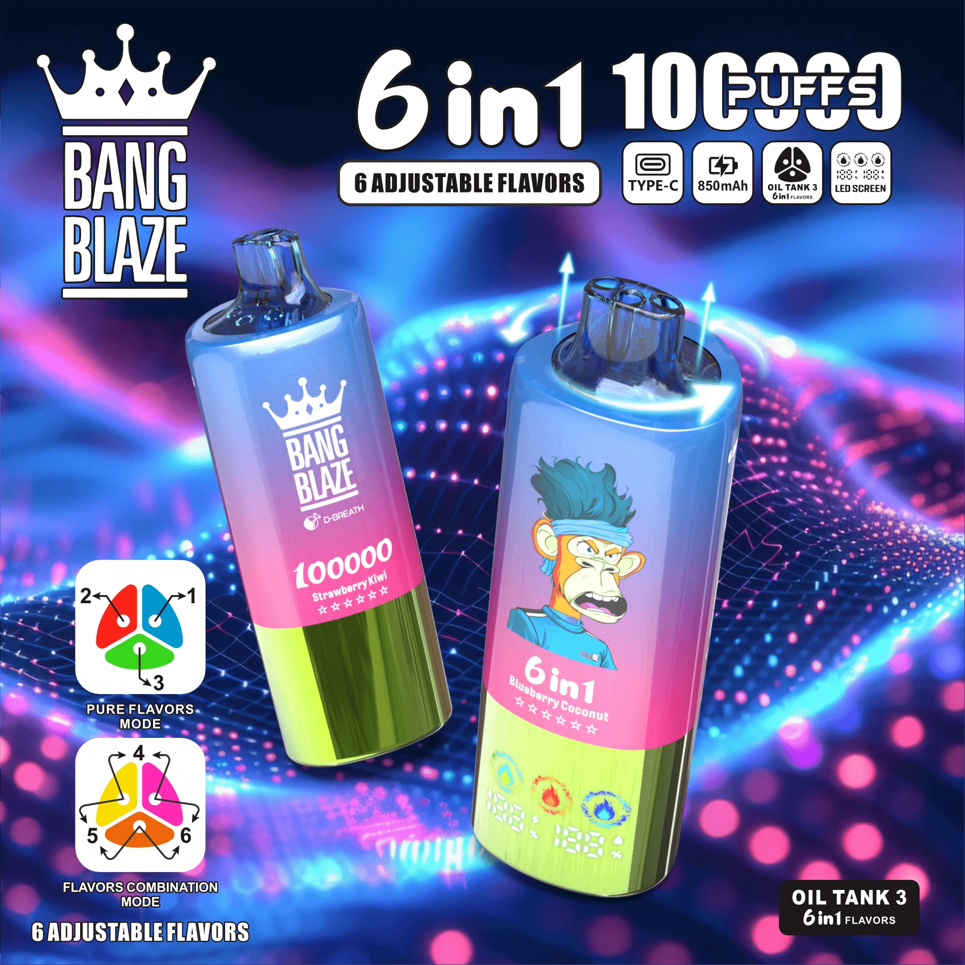Bang Blaze 100000 100K 6-in-1 Svapo monouso