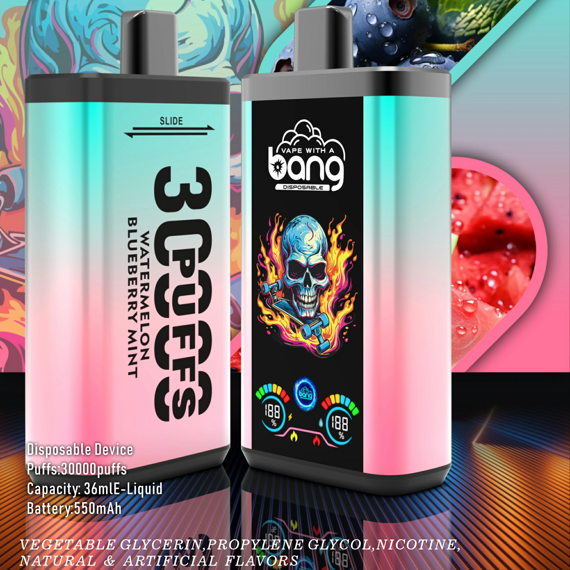 BANG B30S 30000 30K Boccate doppio gusto svapo monouso
