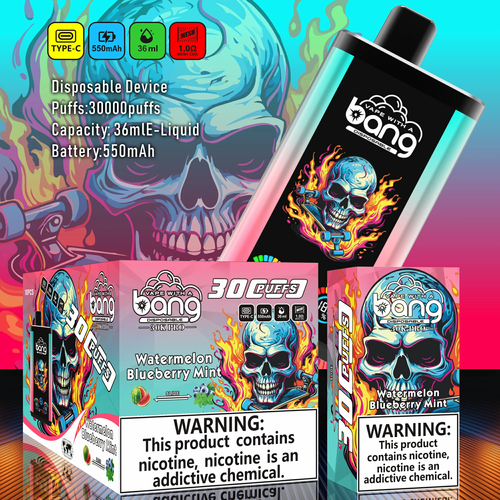 BANG B30S 30000 30K Boccate doppio gusto svapo monouso - image 3