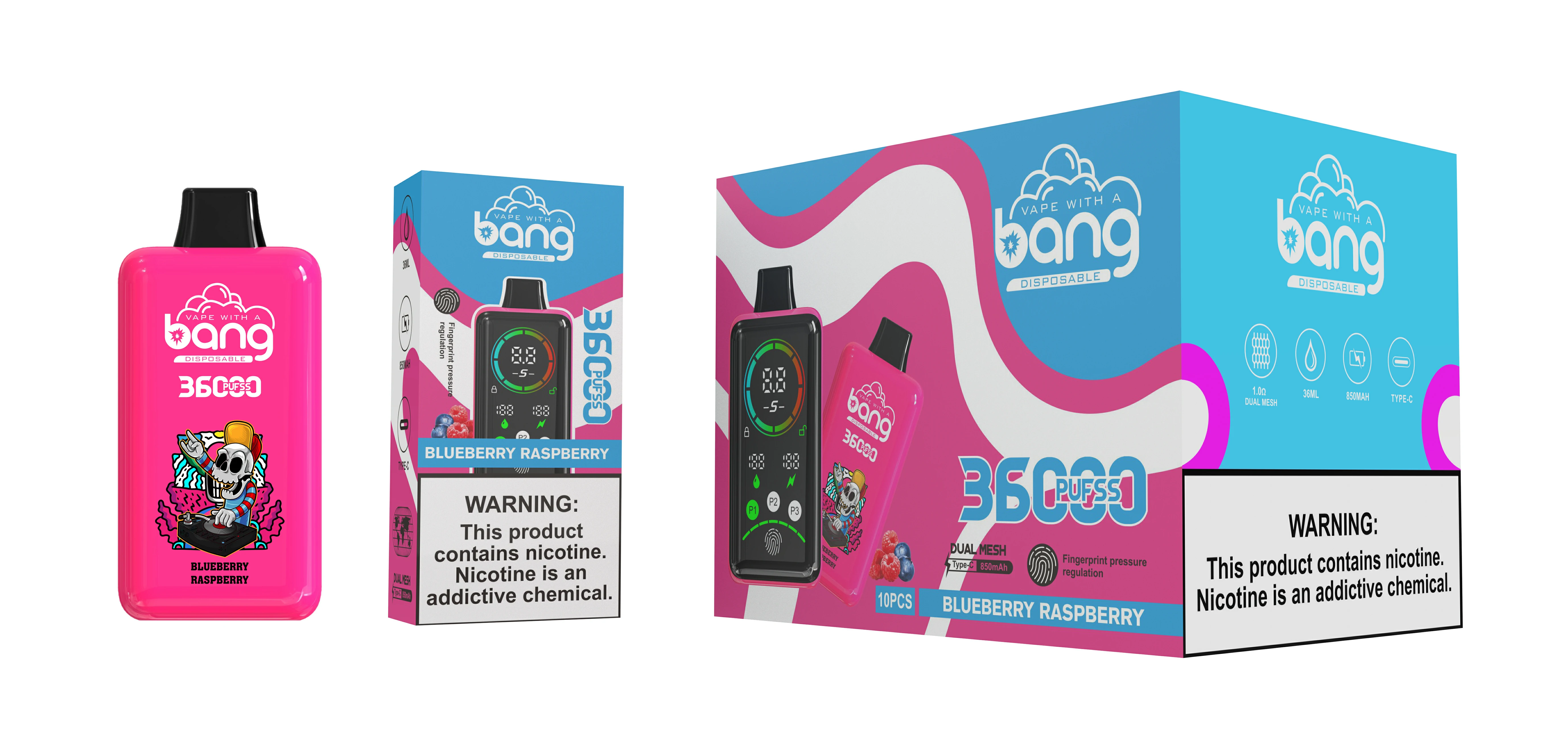 BANG 36000 36K Boccate display extra large svapo monouso