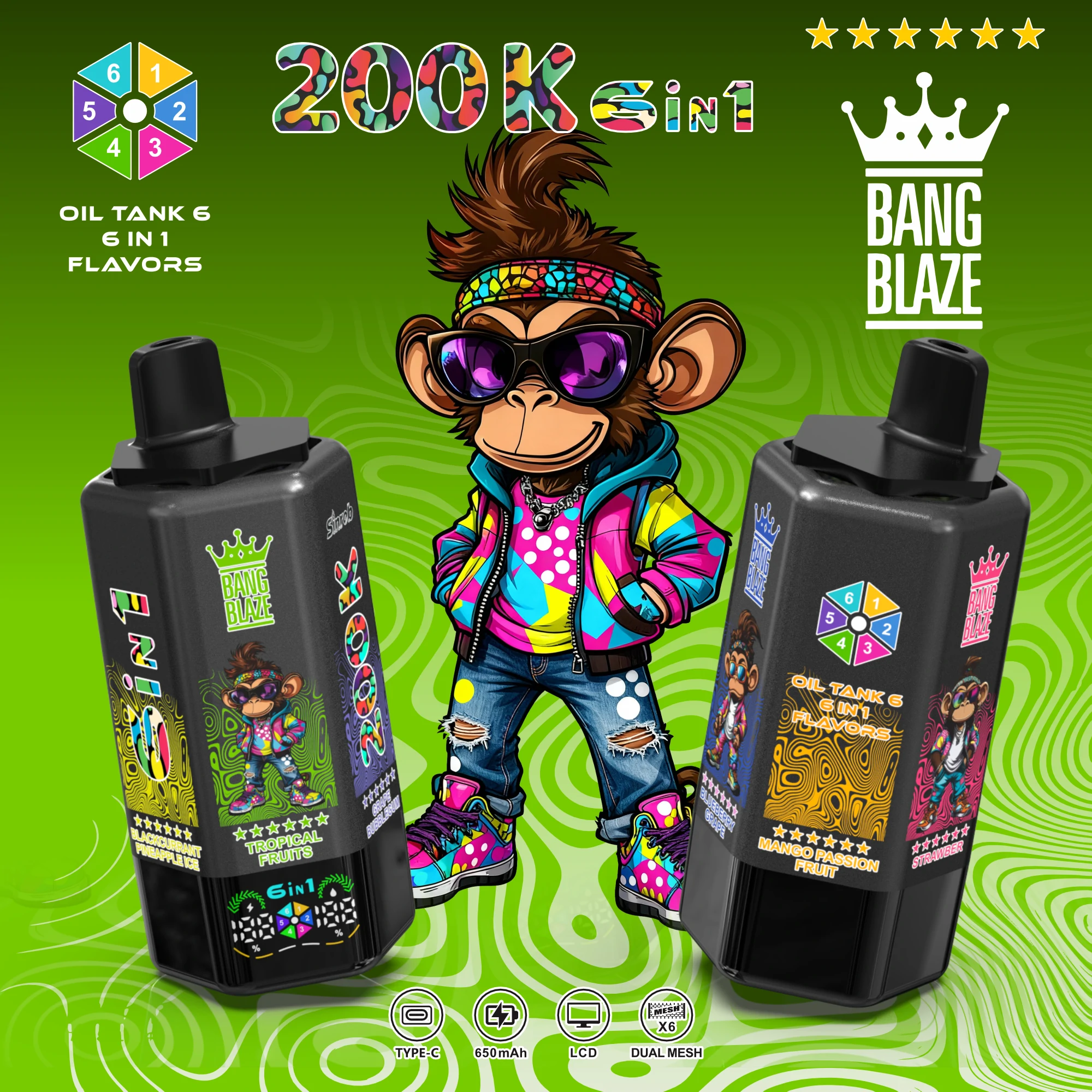 Bang Blaze 200000 200K Boccate con display svapo monouso - image 6