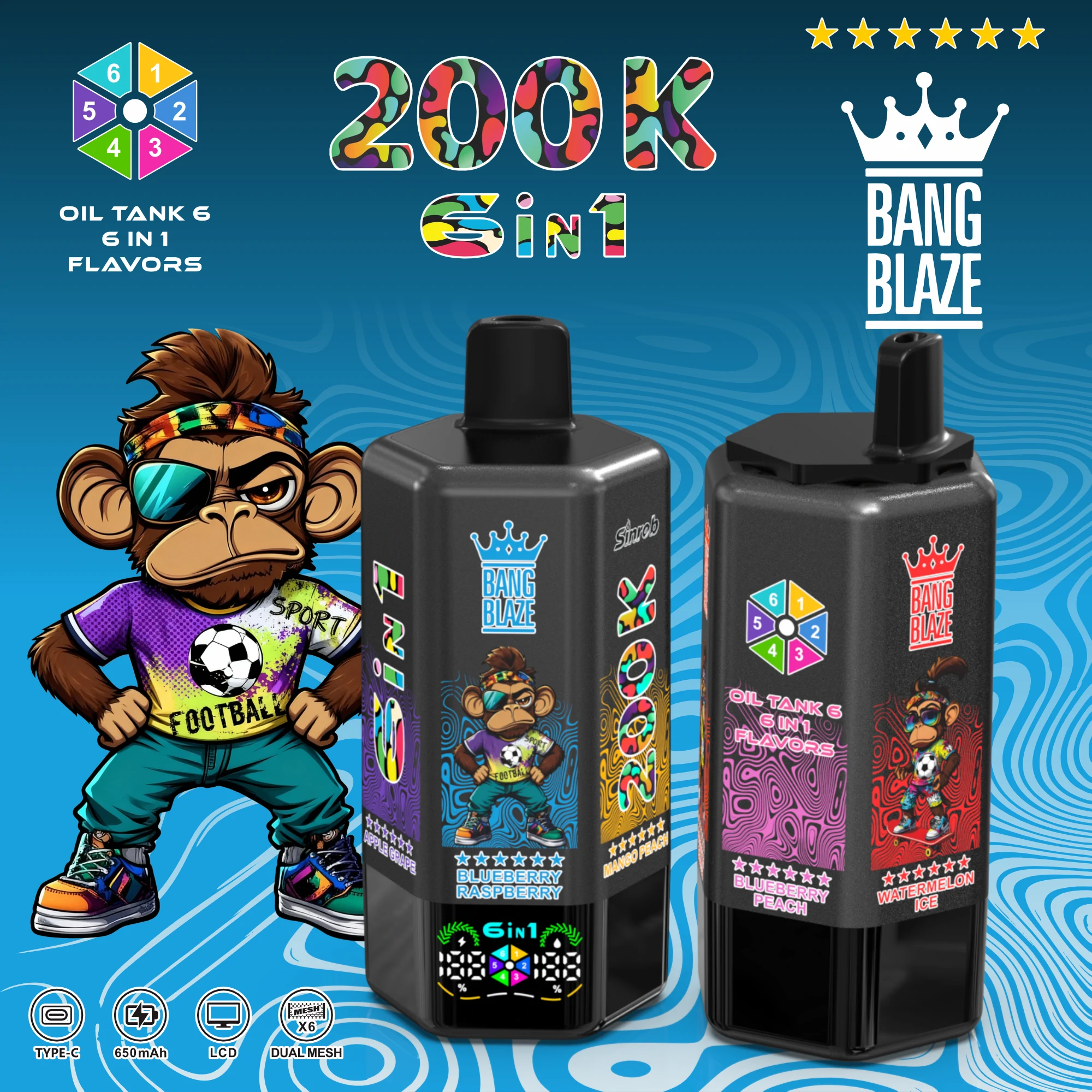 Bang Blaze 200000 200K Boccate con display svapo monouso - image 9