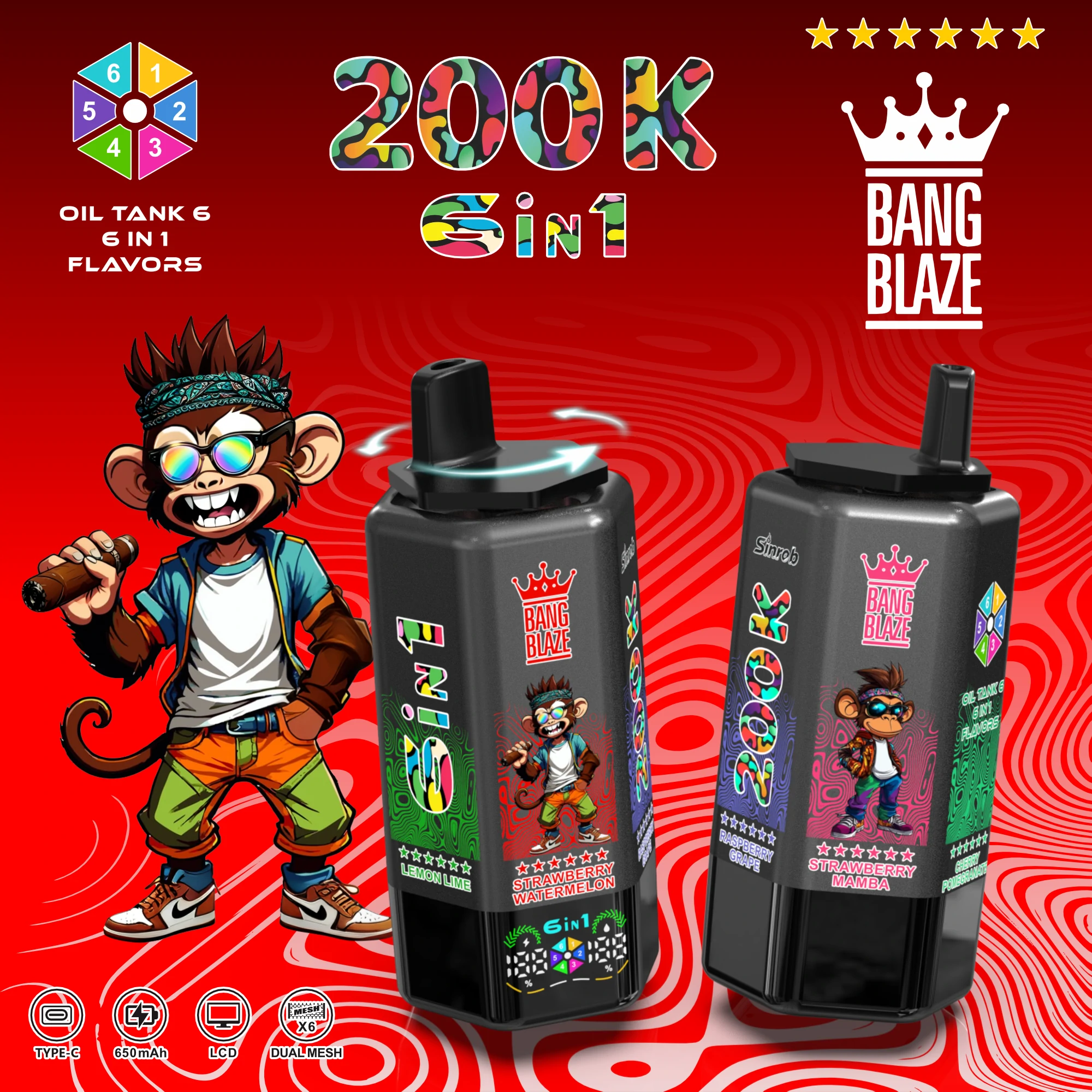 Bang Blaze 200000 200K Boccate con display svapo monouso - image 10