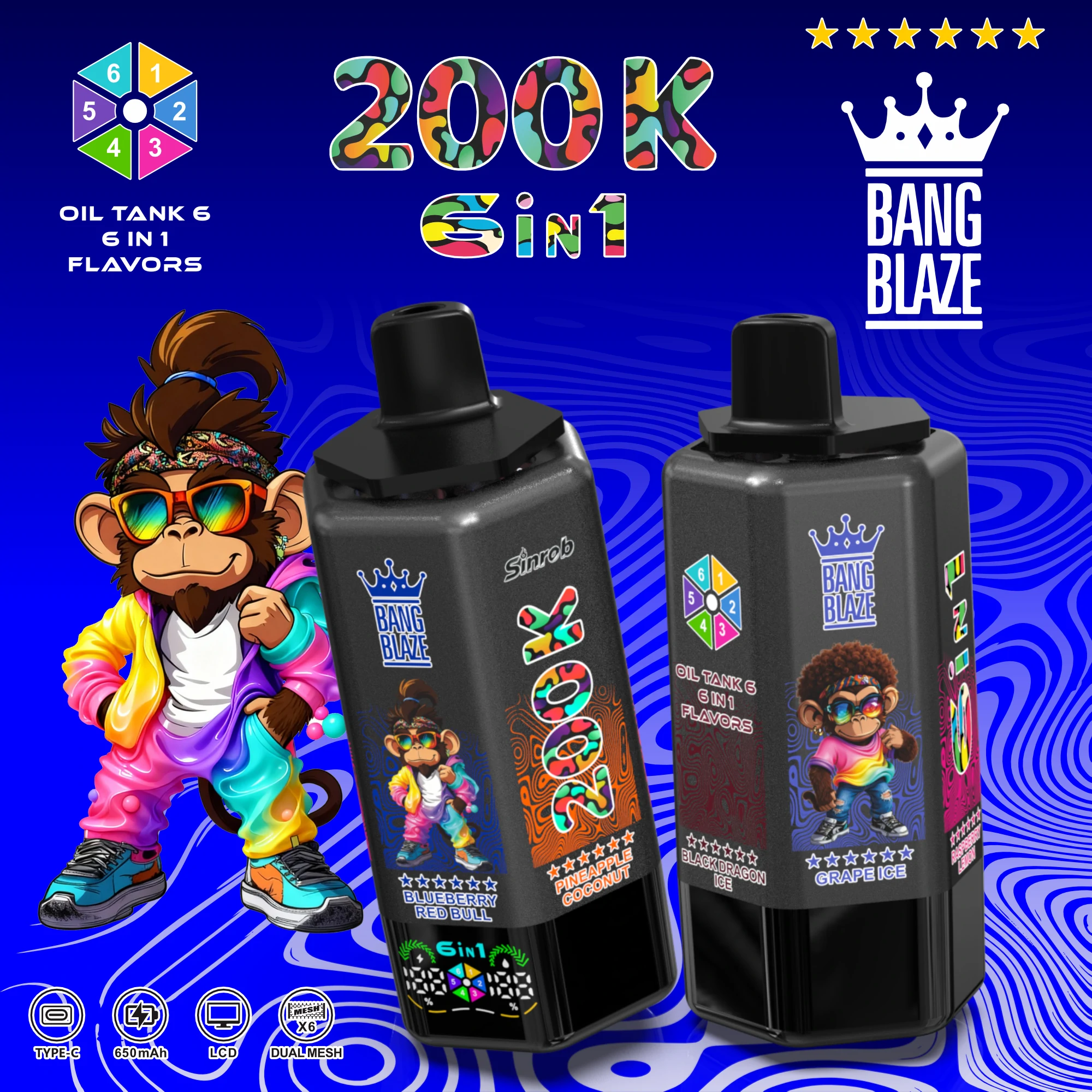 Bang Blaze 200000 200K Boccate con display svapo monouso - image 11