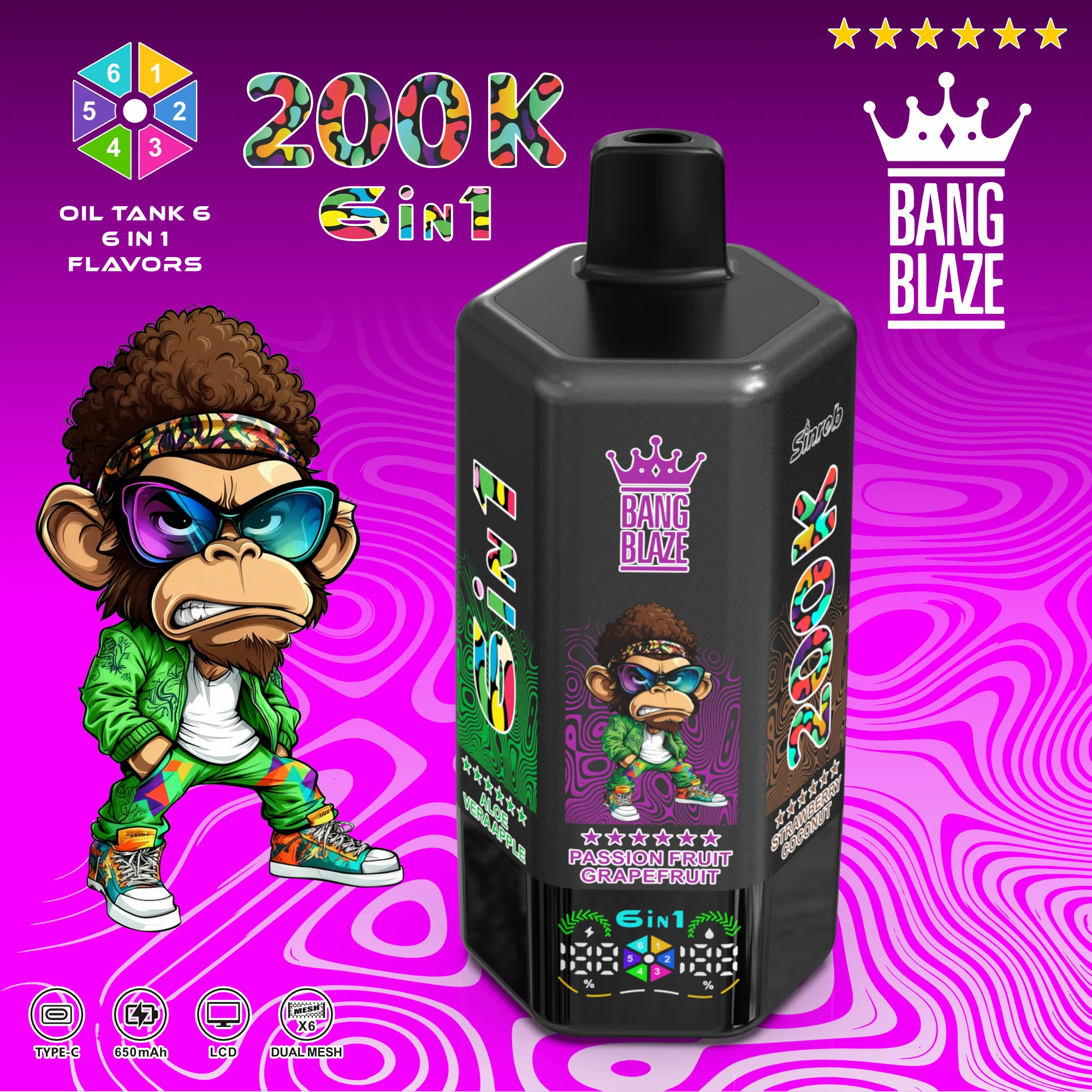 Bang Blaze 200000 200K Boccate con display svapo monouso - image 12