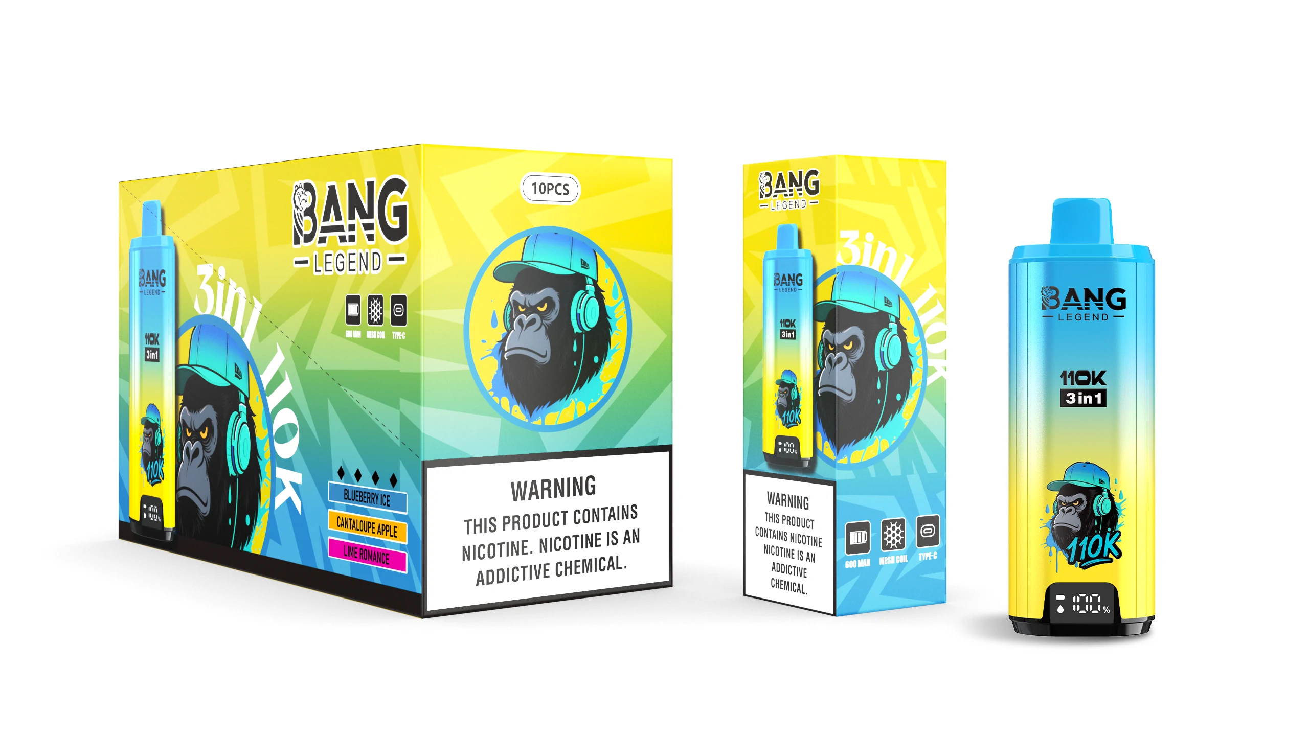 Bang Legend 110000 110K Boccate schermo svapo monouso