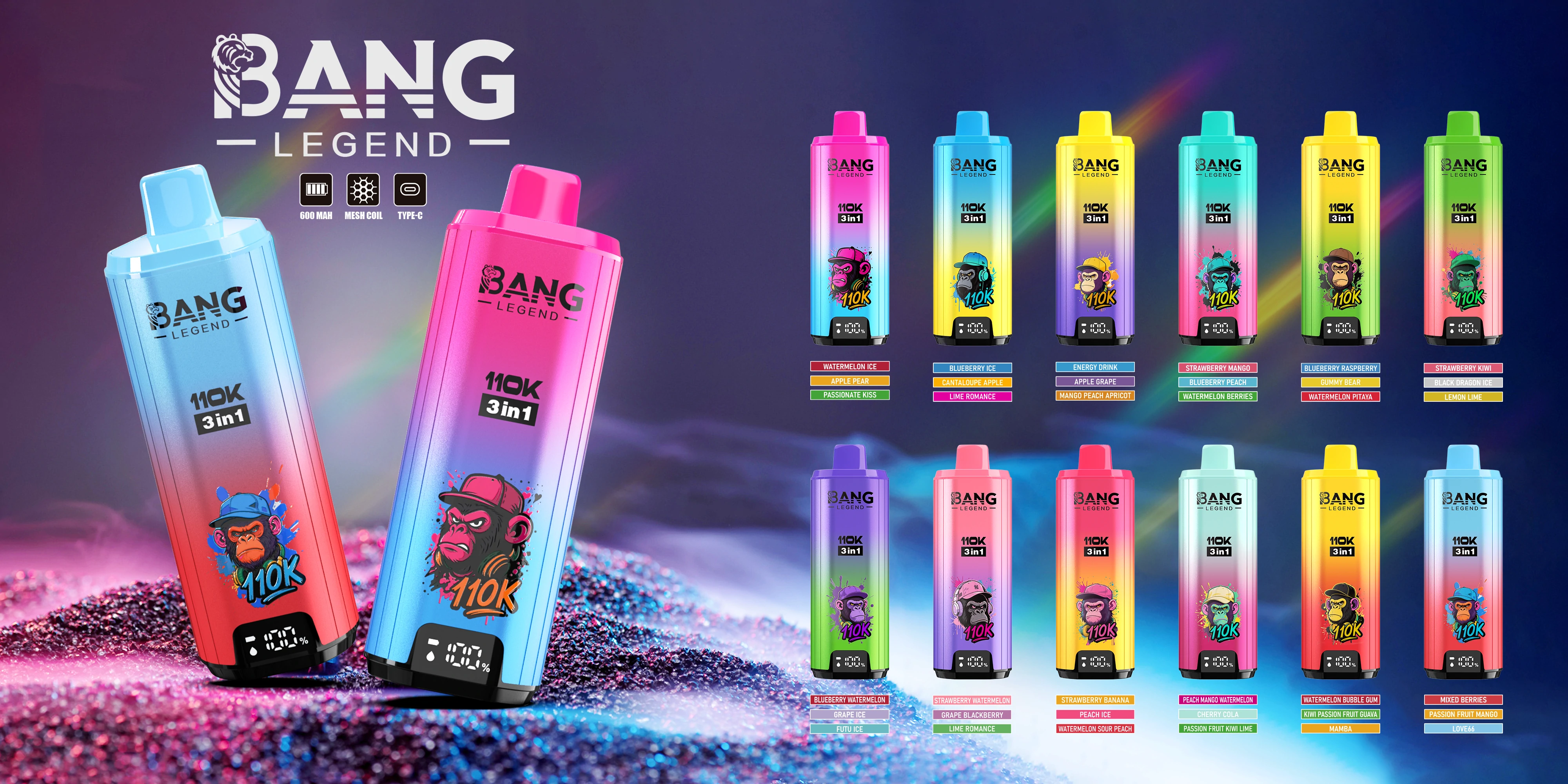 Bang Legend 110000 110K Boccate schermo svapo monouso - image 13