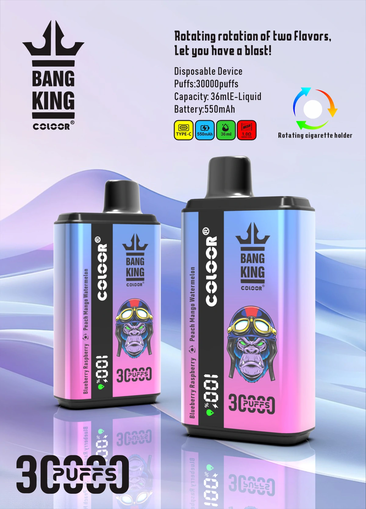 Bang King 30000 30K Boccate 2-in-1 Svapo monouso