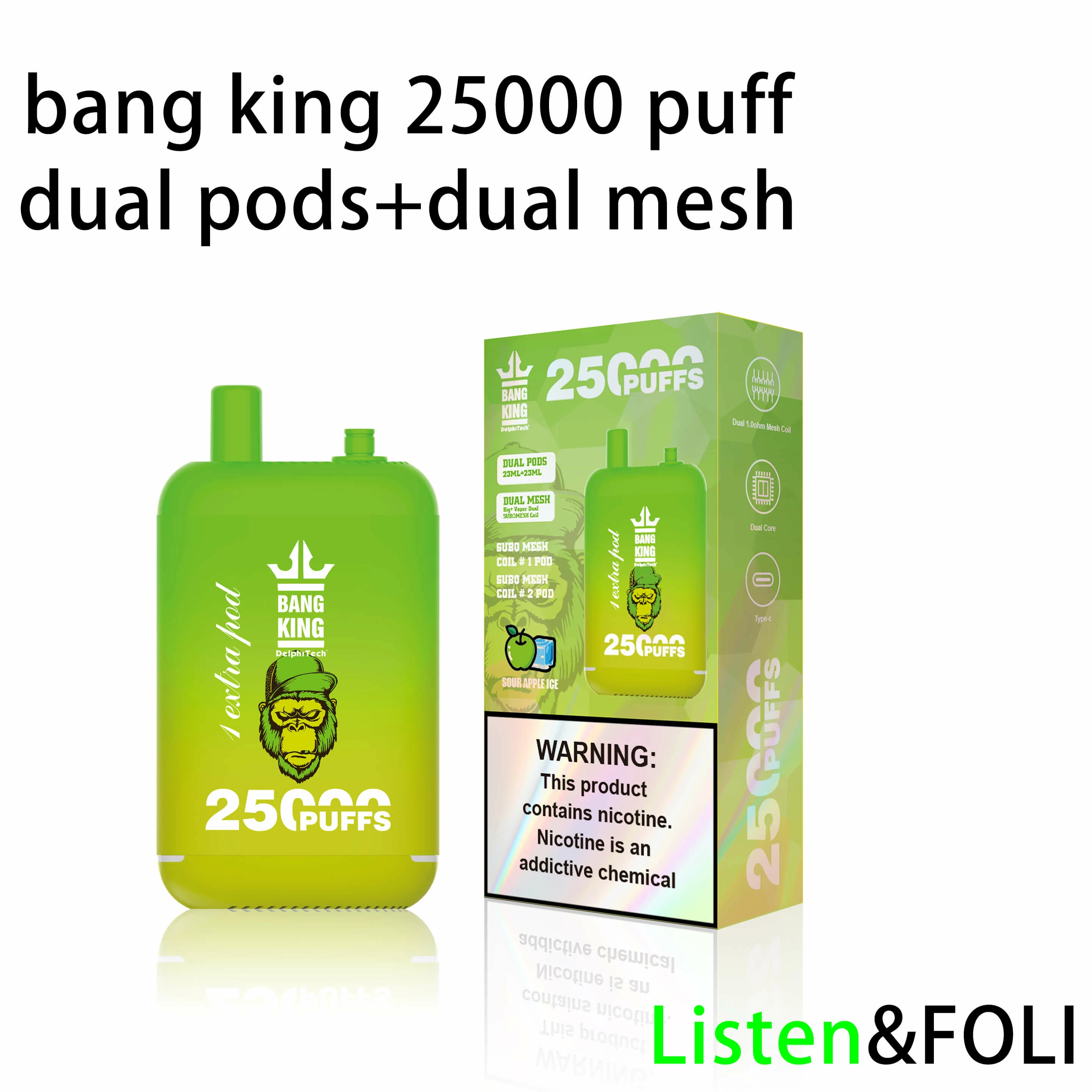 Bang King 25000 25K Boccate doppio pod svapo monouso - image 13