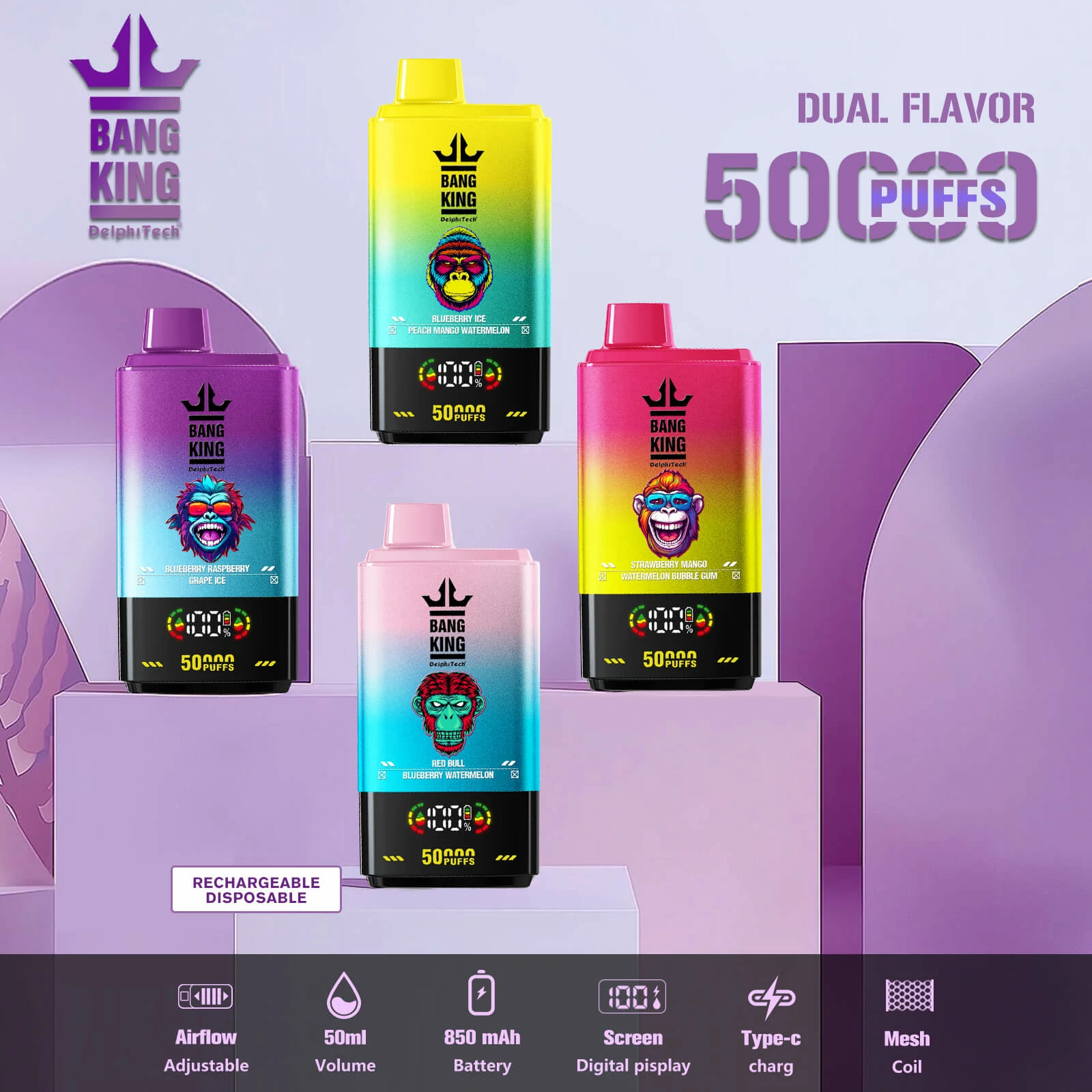 Bang Twins 50000 50K doppio gusto svapo monouso - image 15