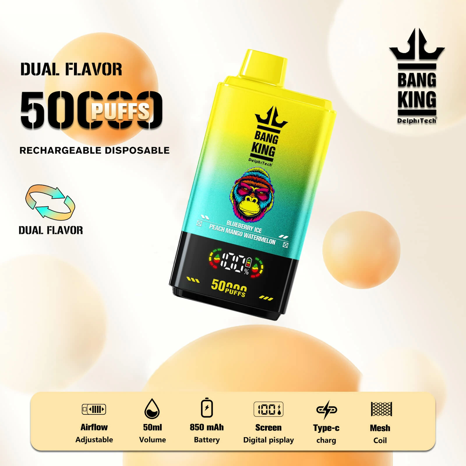 Bang Twins 50000 50K doppio gusto svapo monouso - image 4