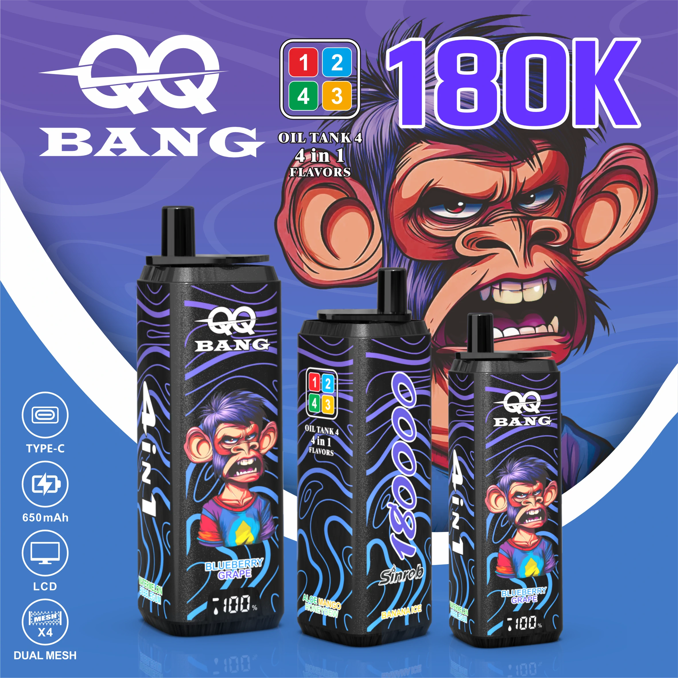 Bang QQ 180000 180K Boccate 4-in-1 Svapo monouso - image 4