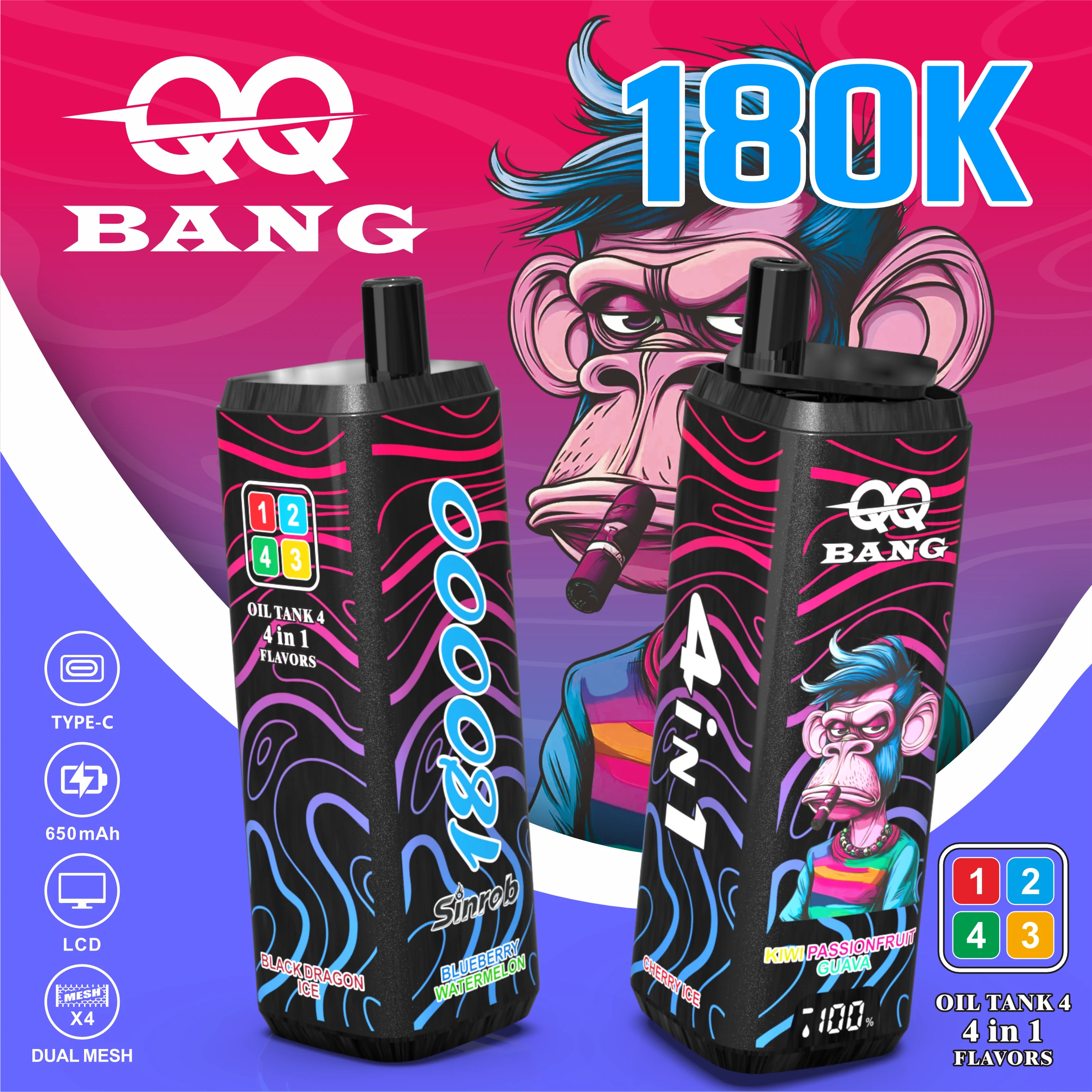 Bang QQ 180000 180K Boccate 4-in-1 Svapo monouso - image 9