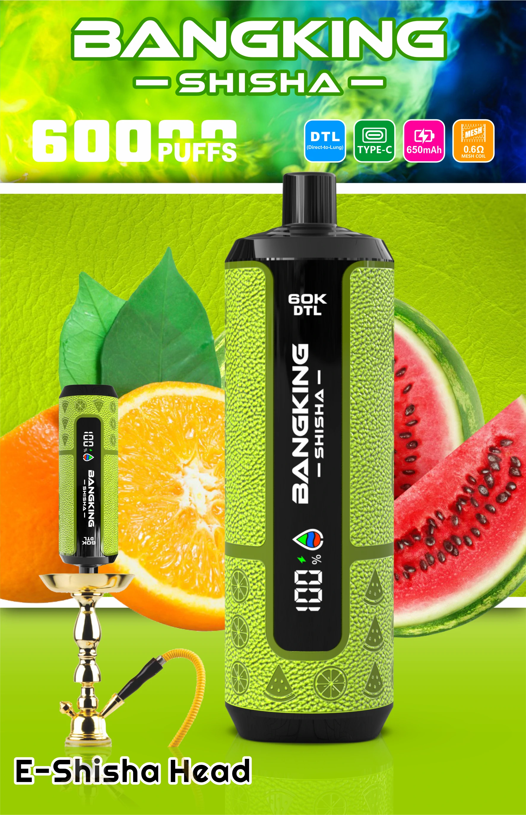 Bang King Shisha 60000 60K Boccate Svapo Monouso - image 2