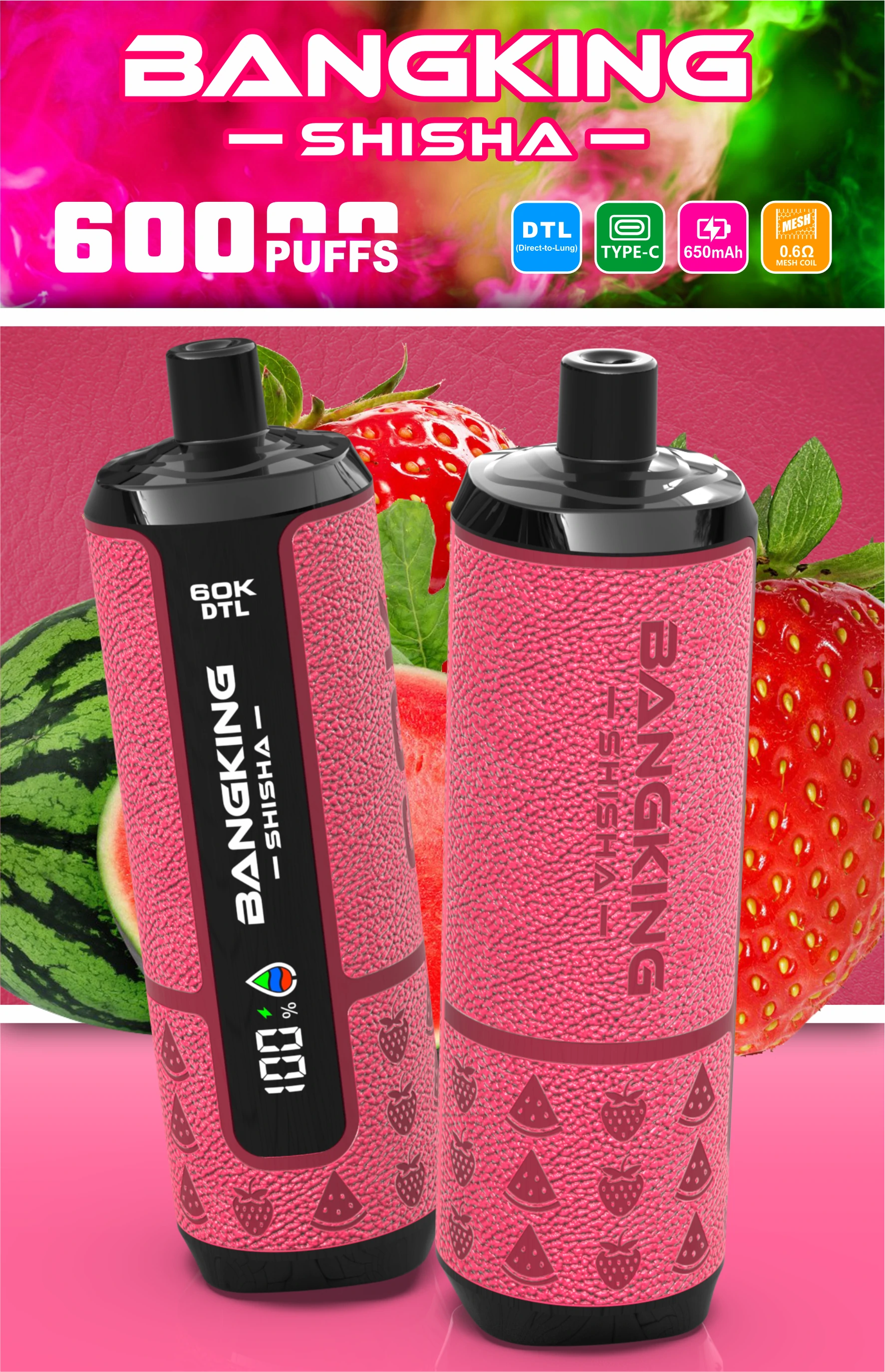 Bang King Shisha 60000 60K Boccate Svapo Monouso - image 3