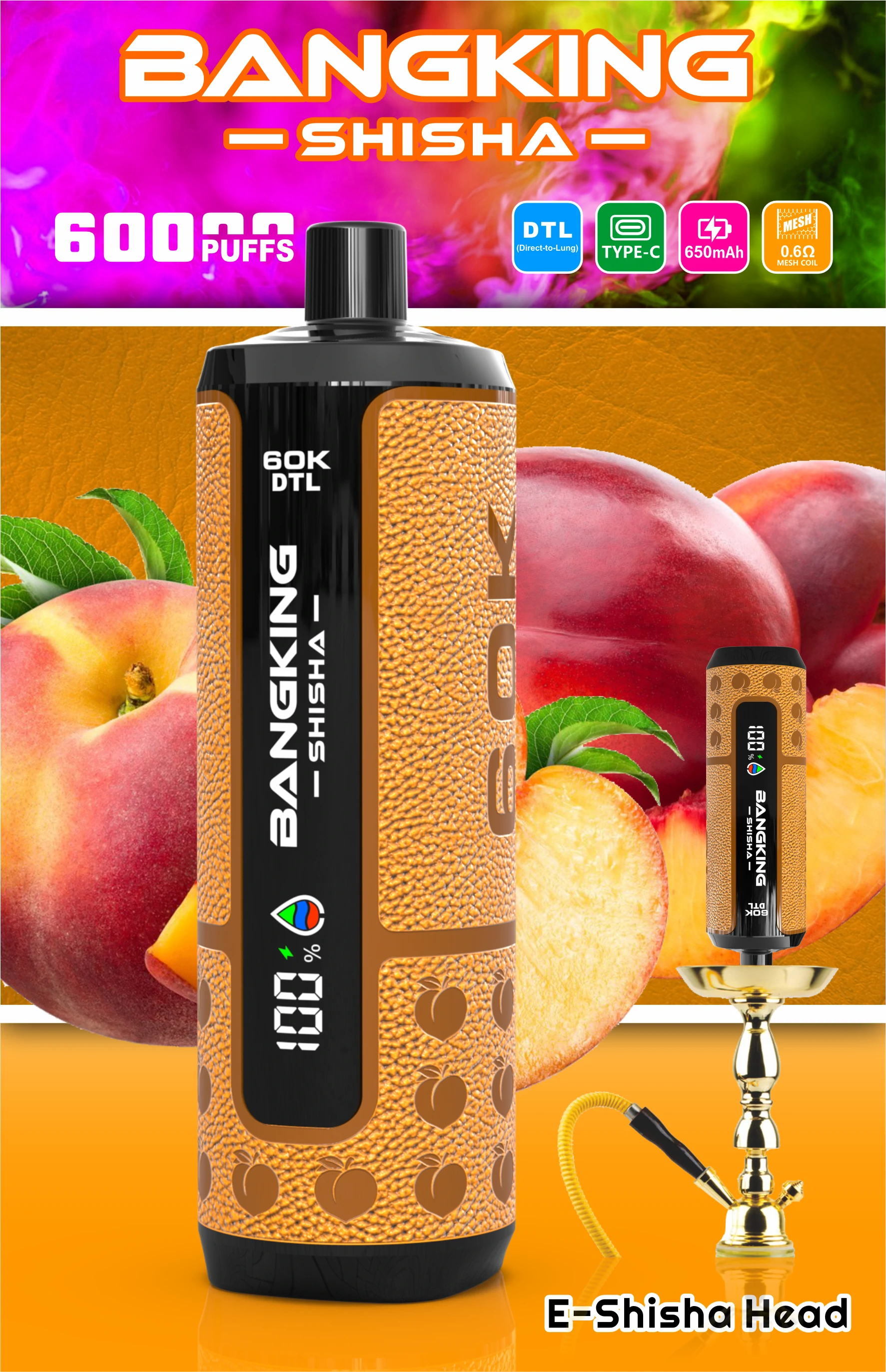 Bang King Shisha 60000 60K Boccate Svapo Monouso - image 9