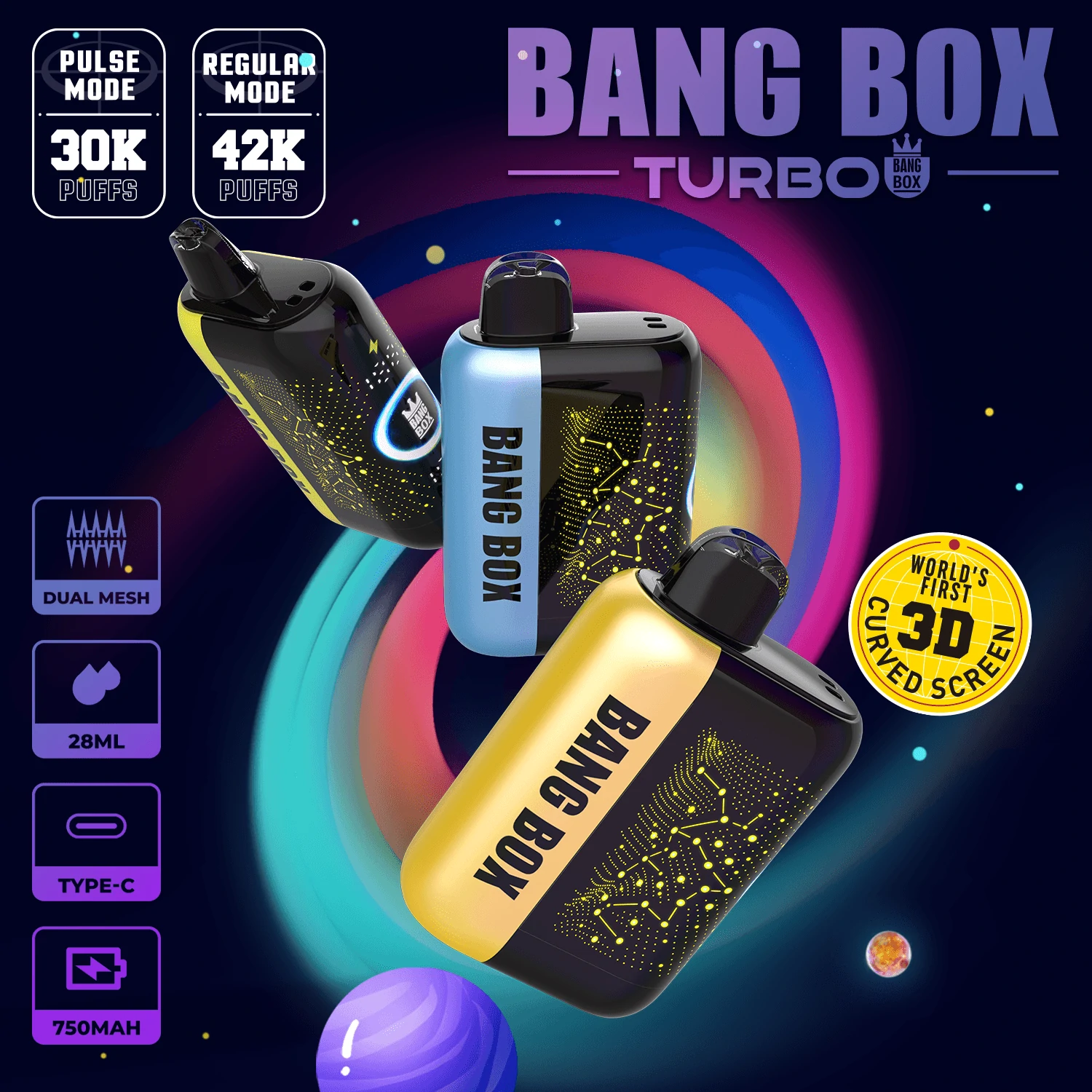 Bang Box 42000 42K Boccate schermo 3D svapo monouso - image 2