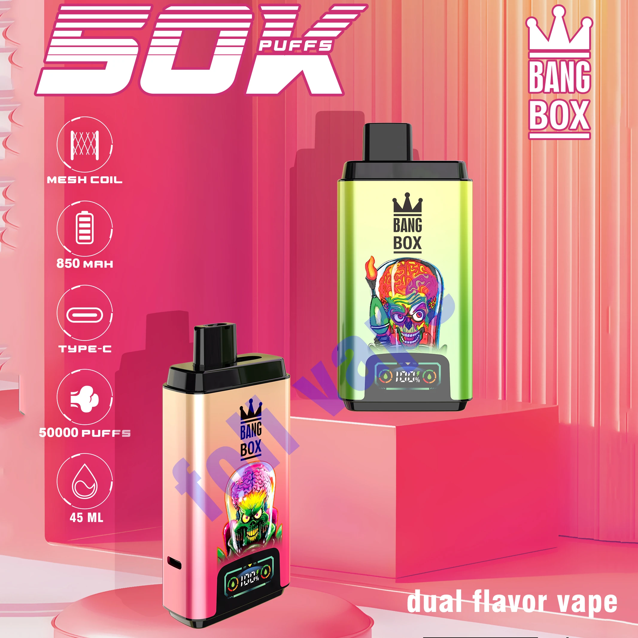 Bang Box 50000 50K Boccate Dual-Profile Toggle System Svapo monouso - image 3