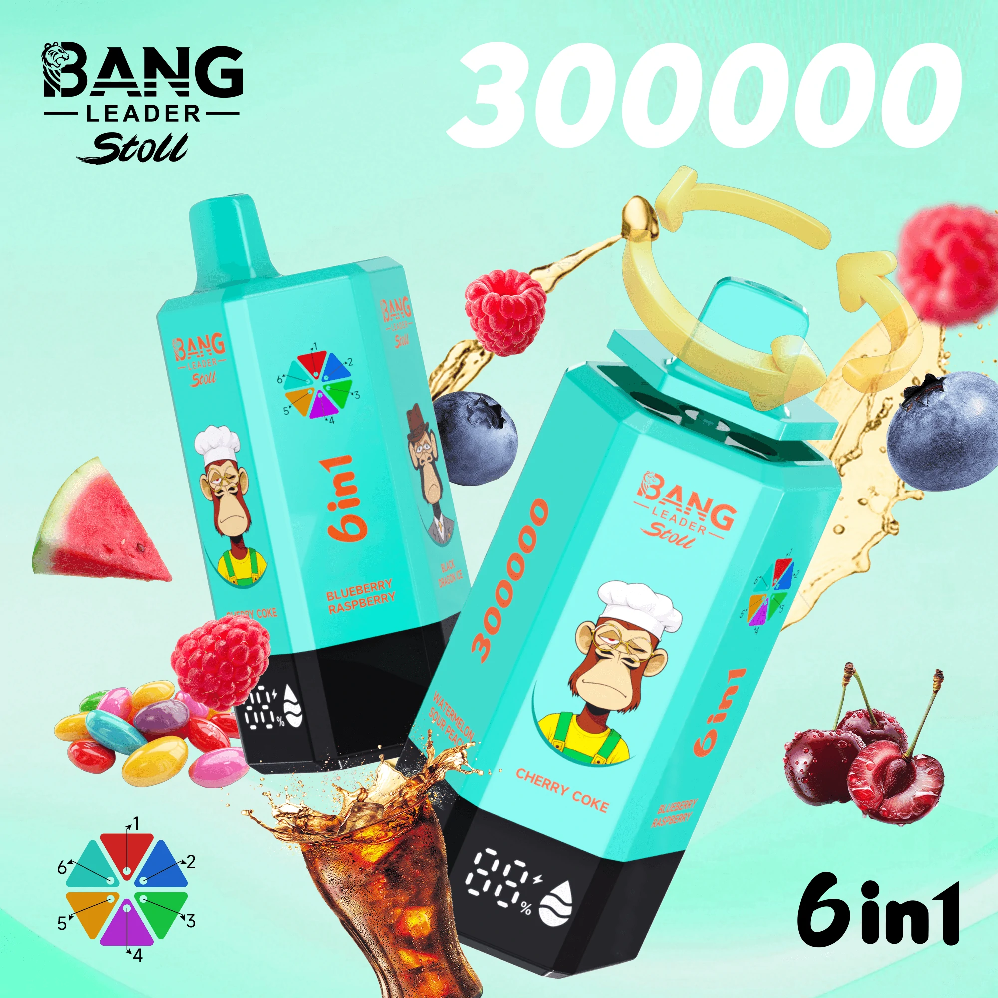 Bang Leader 300000 300K 6-in-1 Svapo Monouso - image 6