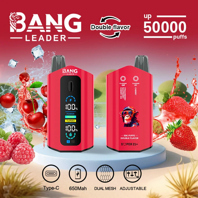 Bang Leader 2-in-1 50000 50K Boccate doppio gusto svapo monouso