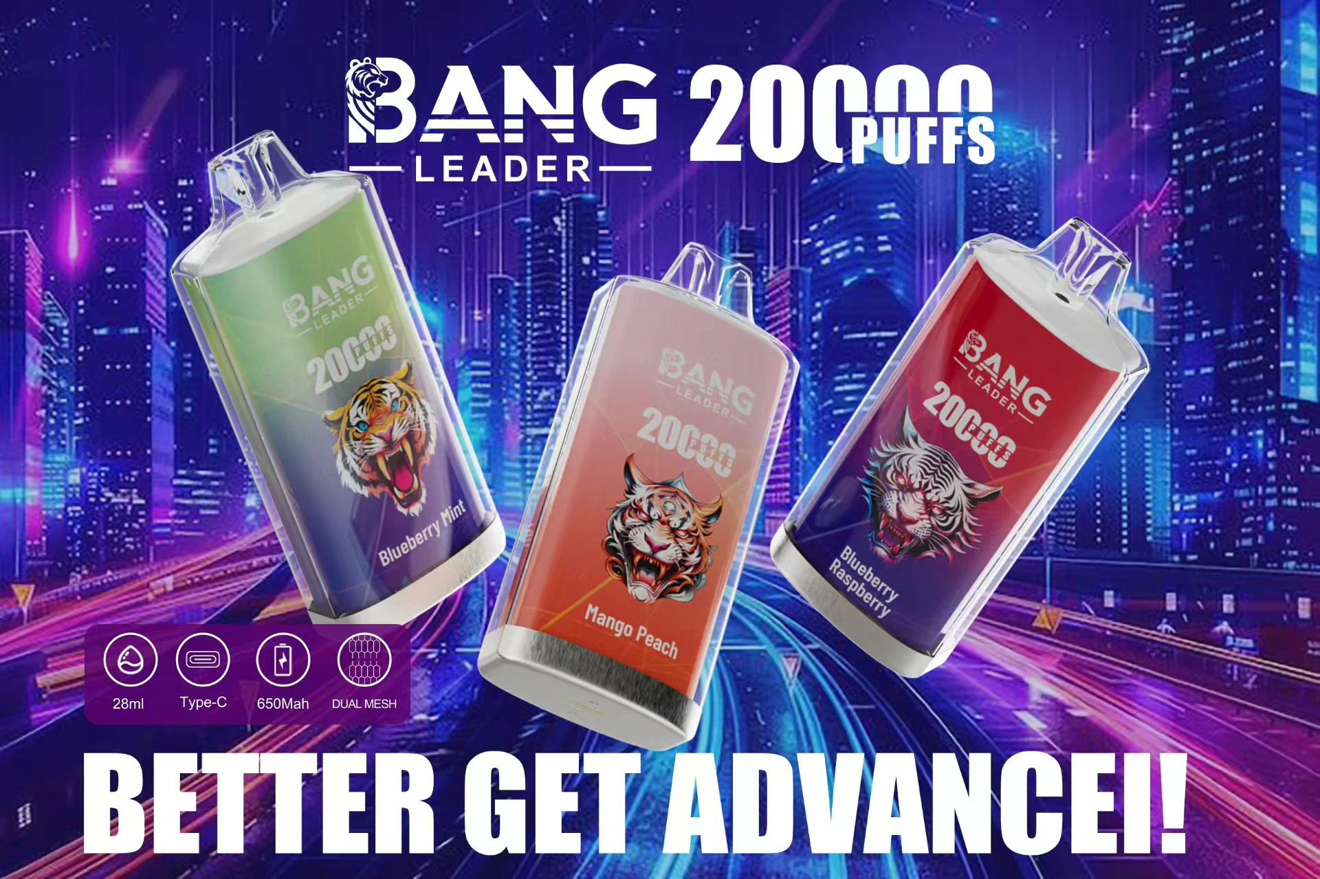 Bang Leader 20000 20K Boccate Gusto Doppio Svapo Monouso - image 4