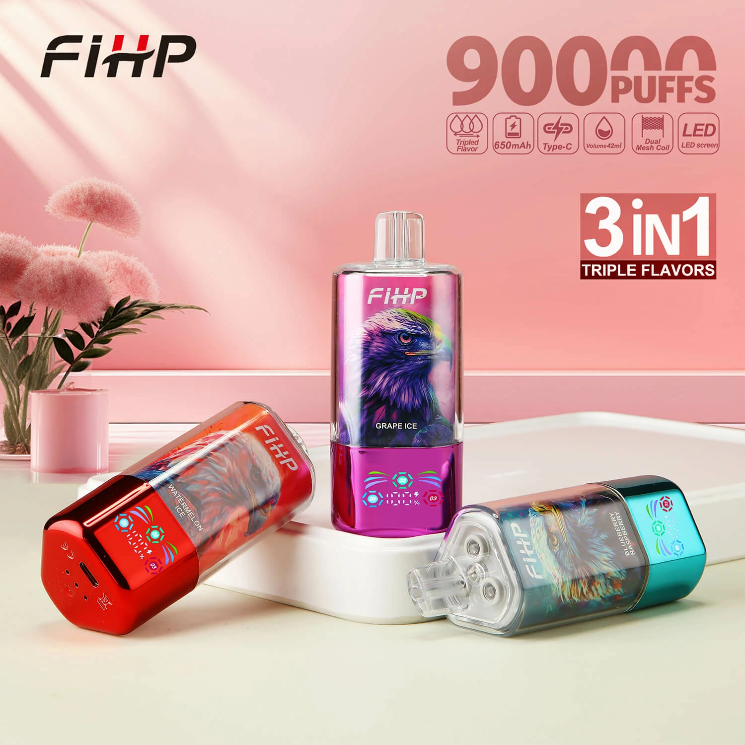 FIHP 90000 90K Boccate 3-in-1 Svapo monouso