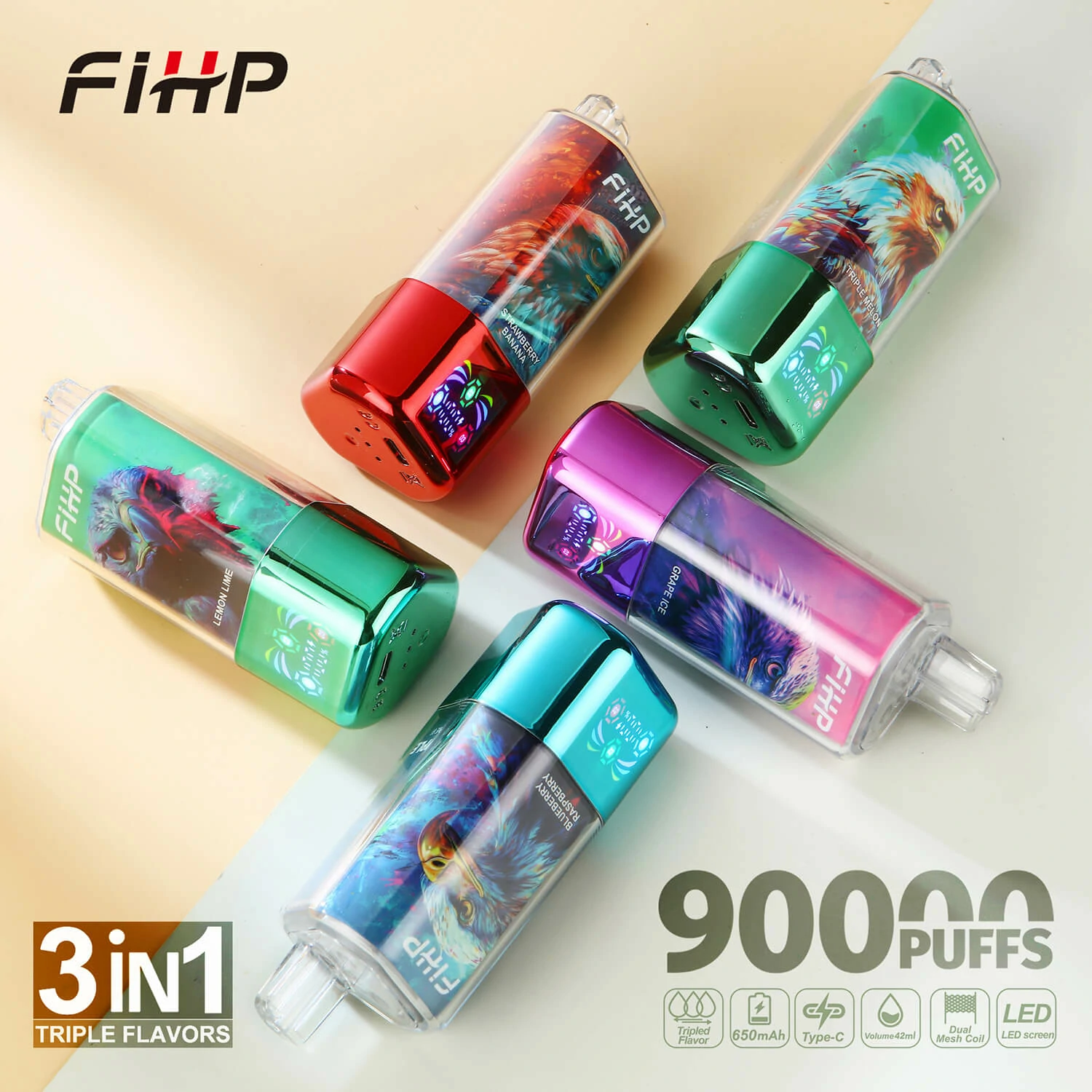FIHP 90000 90K Boccate 3-in-1 Svapo monouso - image 10