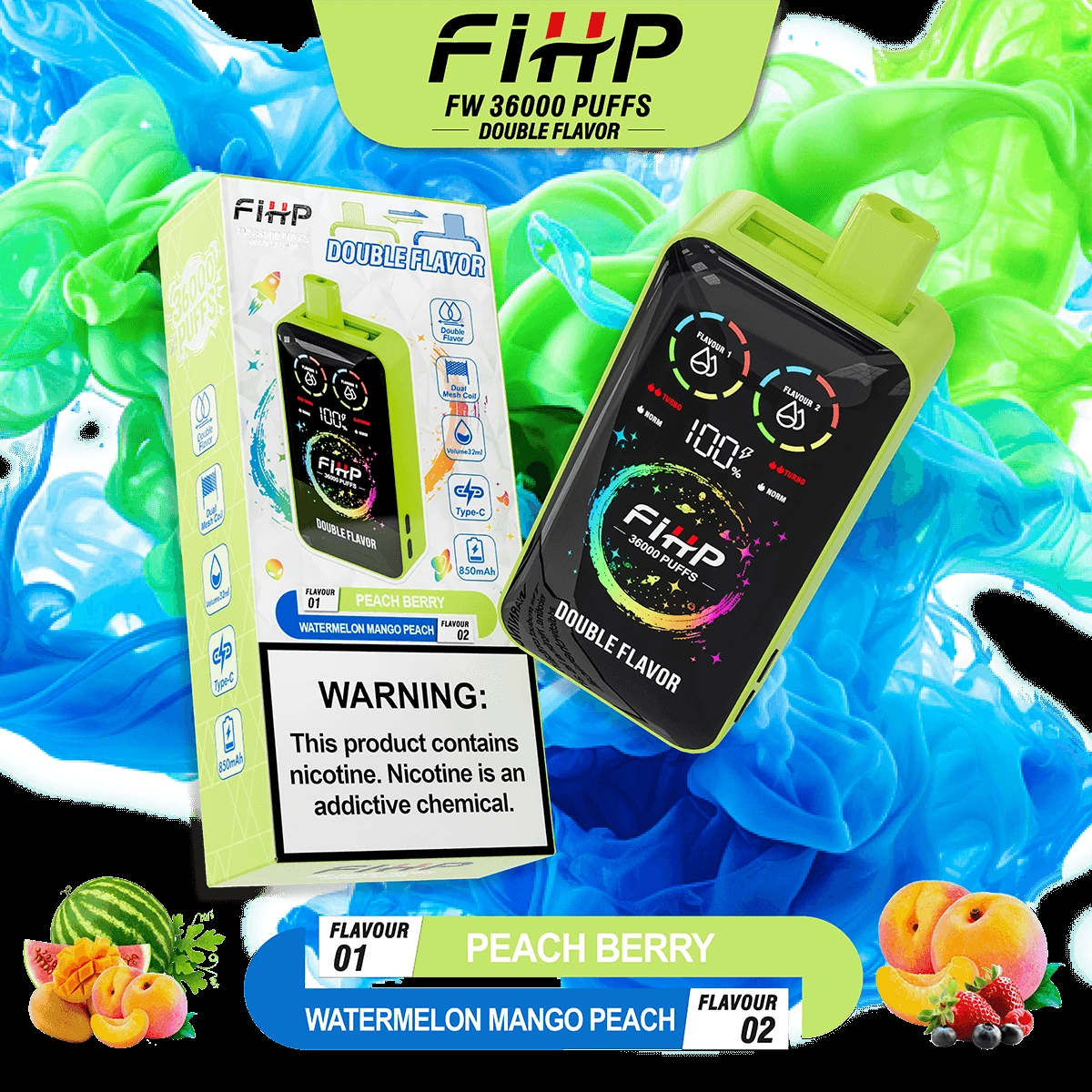 FIHP 36000 36K Boccate 2-in-1 Svapo monouso - image 2