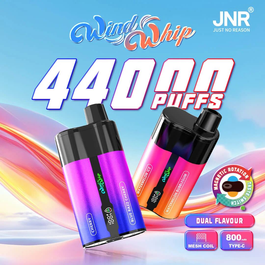 JNR Wind Whip 44000 44K Boccate Svapo Monouso con Doppio Gusto
