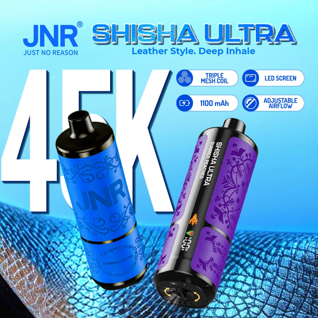 JNR Shisha ULTRA 45000 45K Boccate Airflow Regolabile Svapo monouso