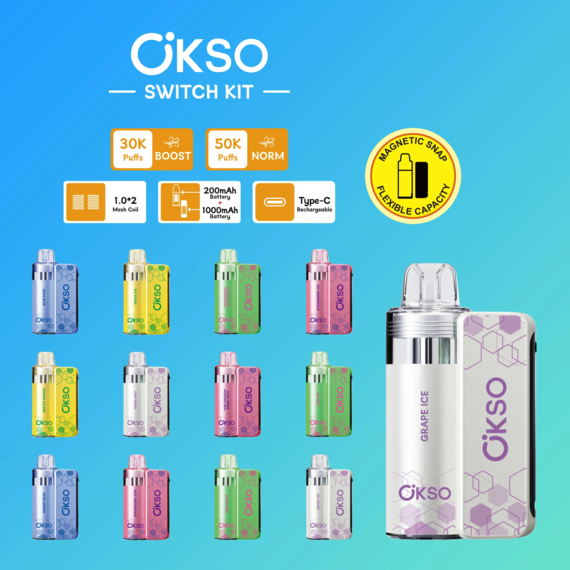 OKSO Switch KIT 50000 50K Boccate svapo monouso - image 2