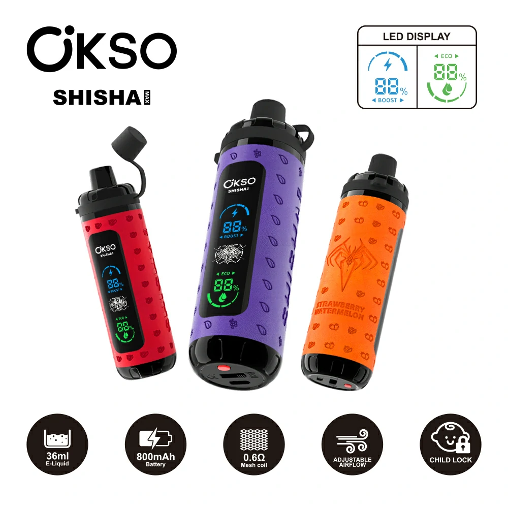 OKSO Shisha MAX 40000 40K Boccate LED svapo monouso