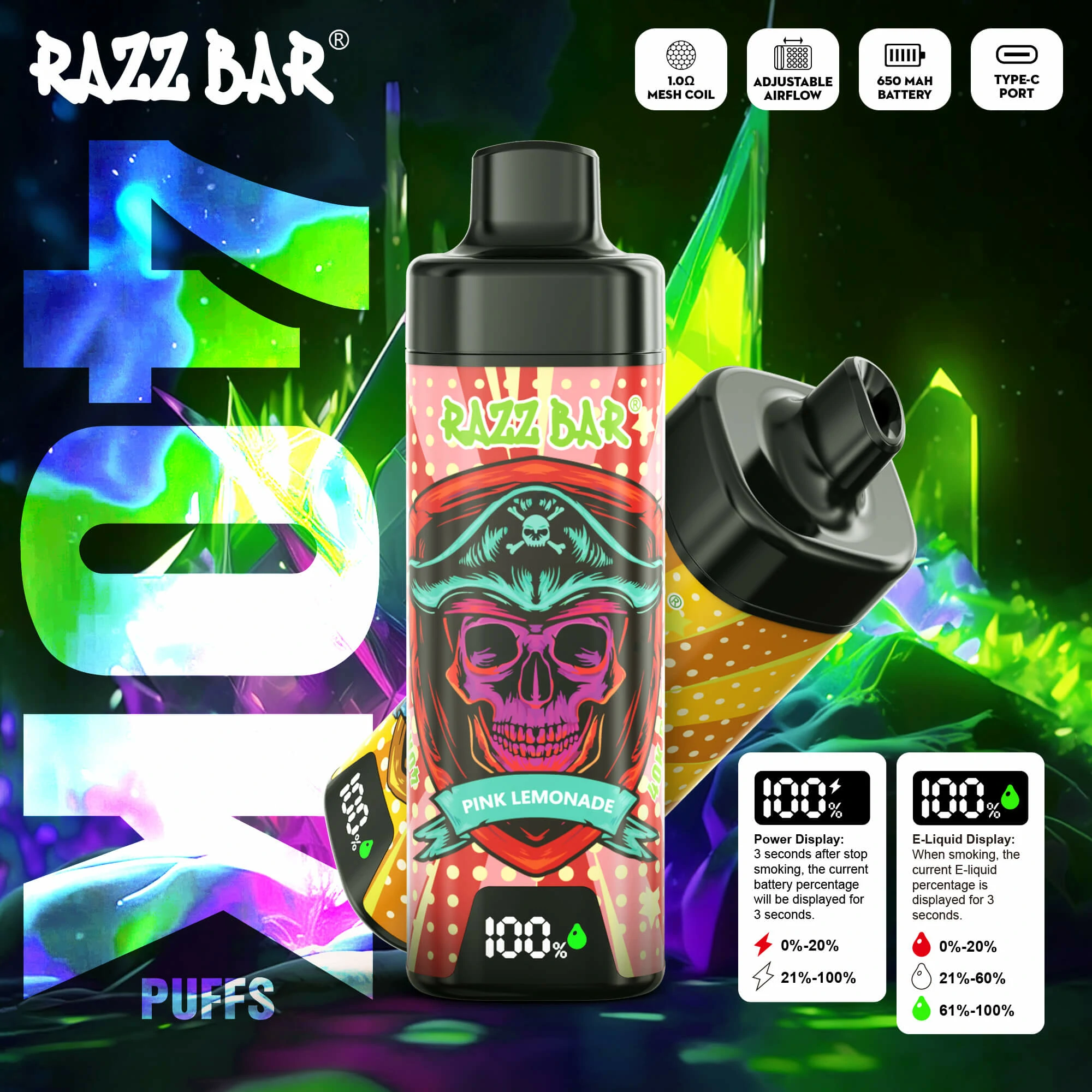 RAZZ Bar Smart Screen 40000 40K Boccate schermo smart svapo monouso - image 2
