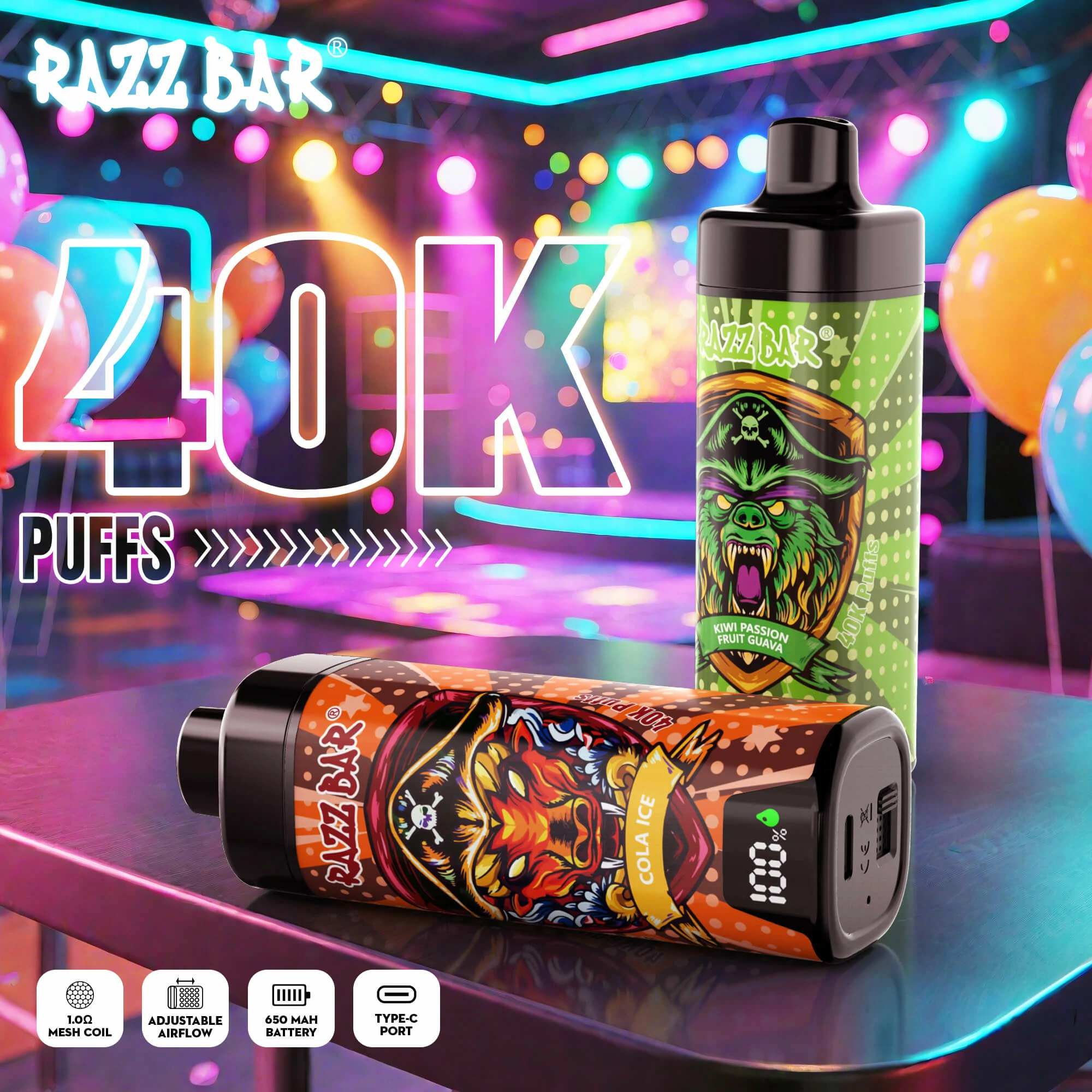 RAZZ Bar Smart Screen 40000 40K Boccate schermo smart svapo monouso - image 4