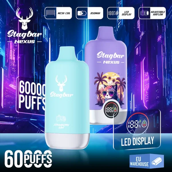 Stag Bar Nexus 60000 60K Boccate Airflow Regolabile Svapo monouso