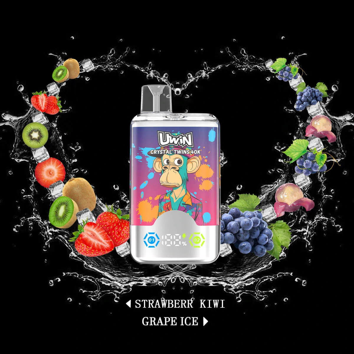 Uwin Crystal Twins 40000 40K doppio gusto svapo monouso - image 3