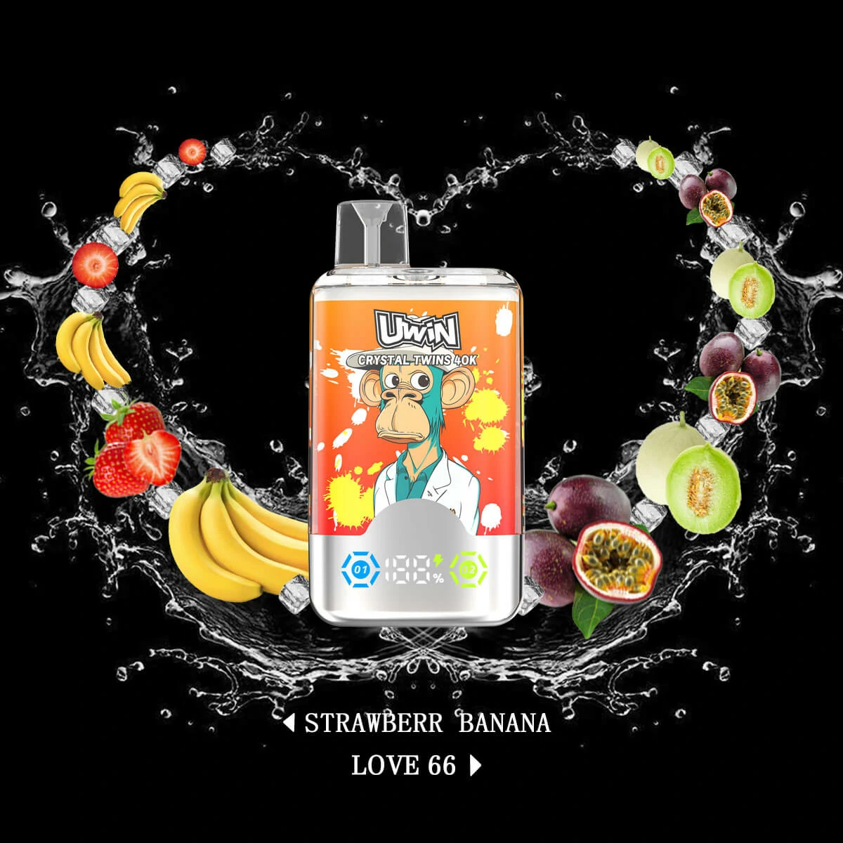 Uwin Crystal Twins 40000 40K doppio gusto svapo monouso - image 4