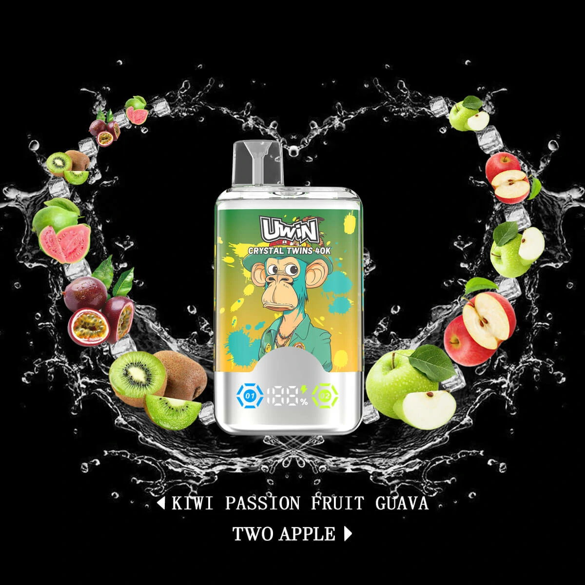 Uwin Crystal Twins 40000 40K doppio gusto svapo monouso - image 8