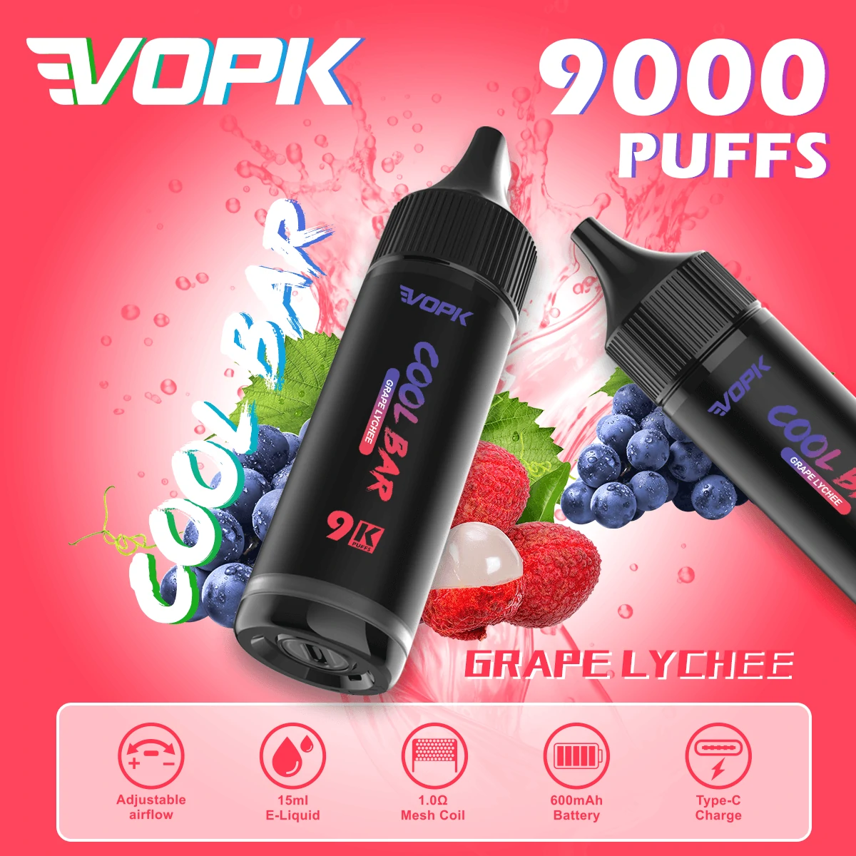 VOPK COOL Bar 9000 9K Boccate svapo monouso - image 4